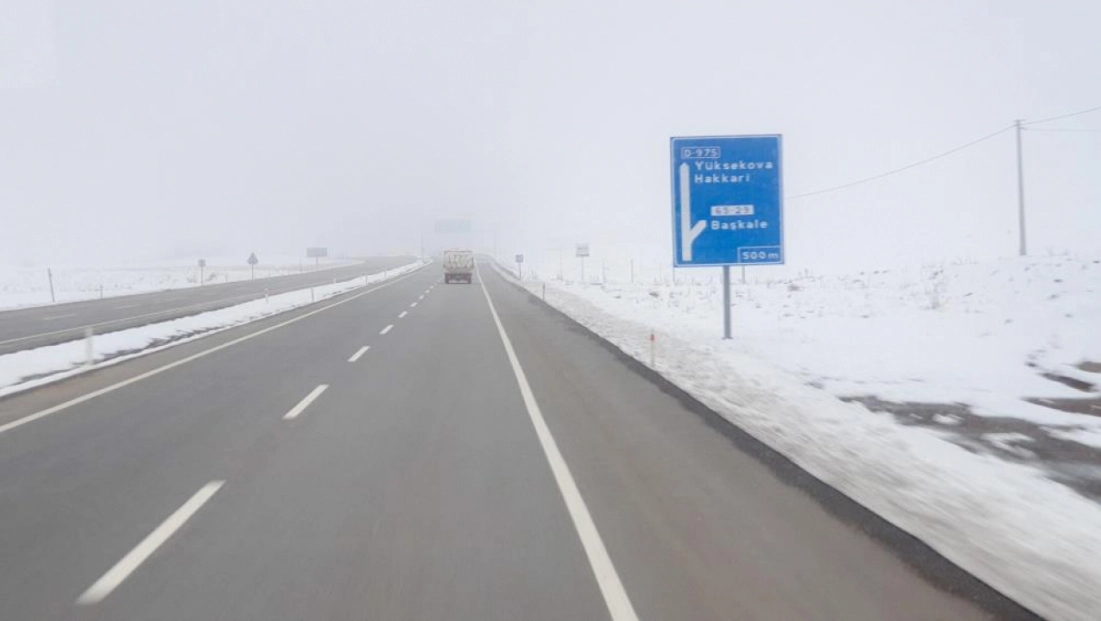 Başkale'de sis etkili oldu