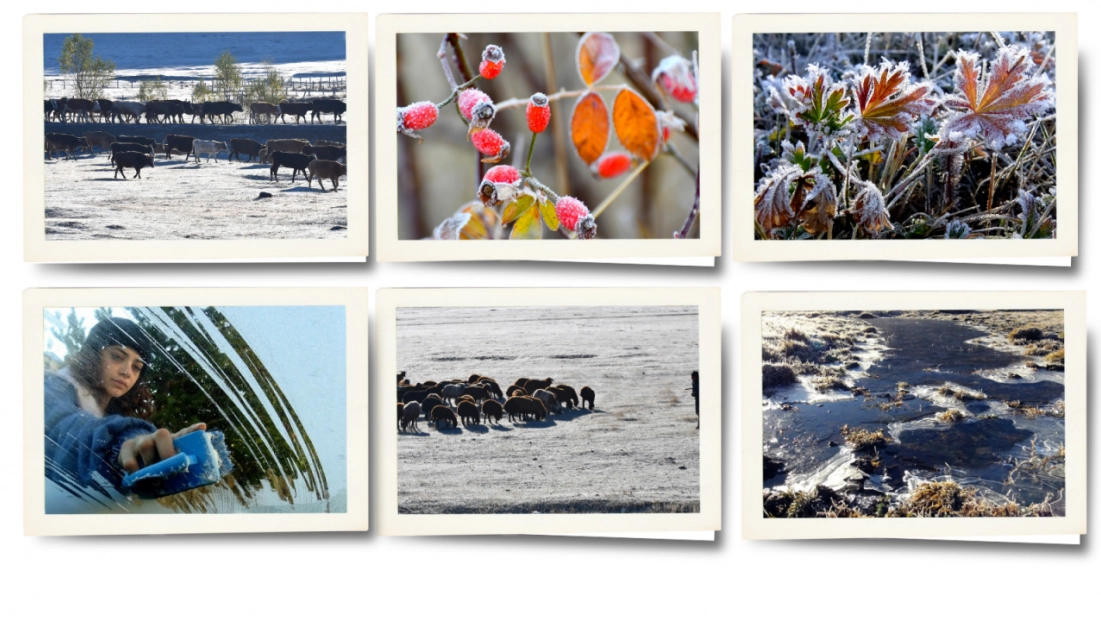 Kars'ta kar yağışıyla köyler beyaza büründü