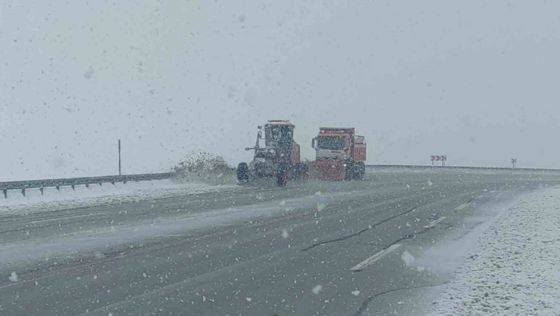 Van'ın yüksek kesimlerde lapa lapa kar yağdı