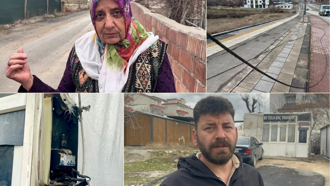 Yüksek gerilim hattından kopan teller yürekleri ağza getirdi