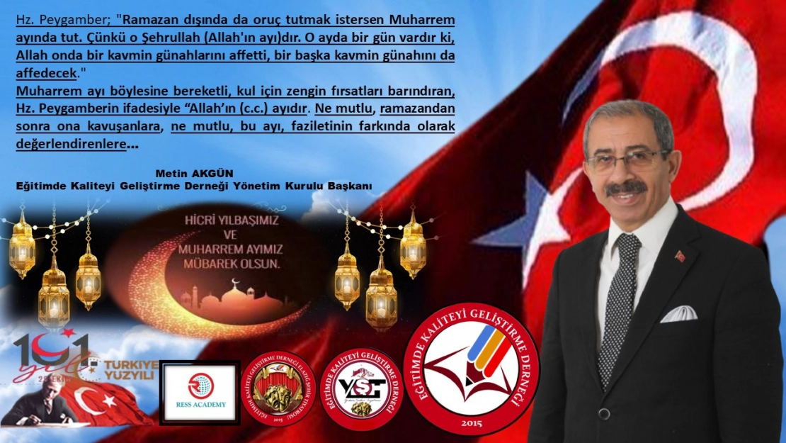 Başkan Akgün'den Muharrem Ayı Mesajı: 'Değerlerimize Dönmeliyiz'