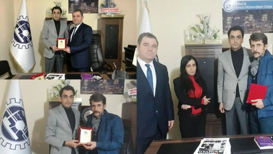 TMMOB Kimya Mühendisleri Odası Malatya Şubesi'nden BİMYAD'a Plaket