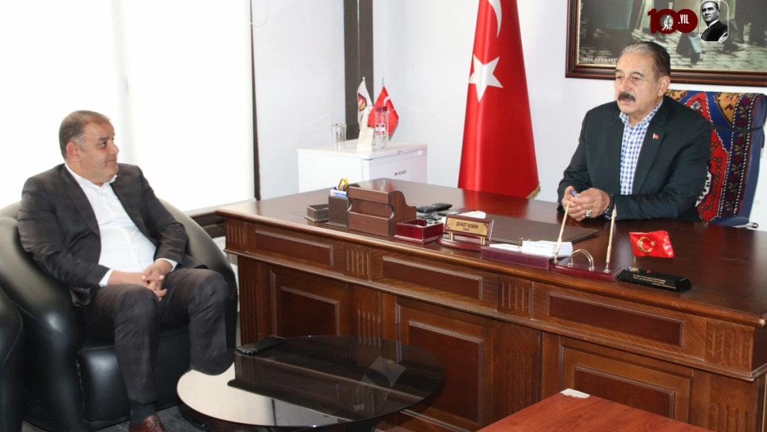 MHP İl Başkanı Gök ve Yönetiminden MESOB Başkanı Keskin'e Ziyaret