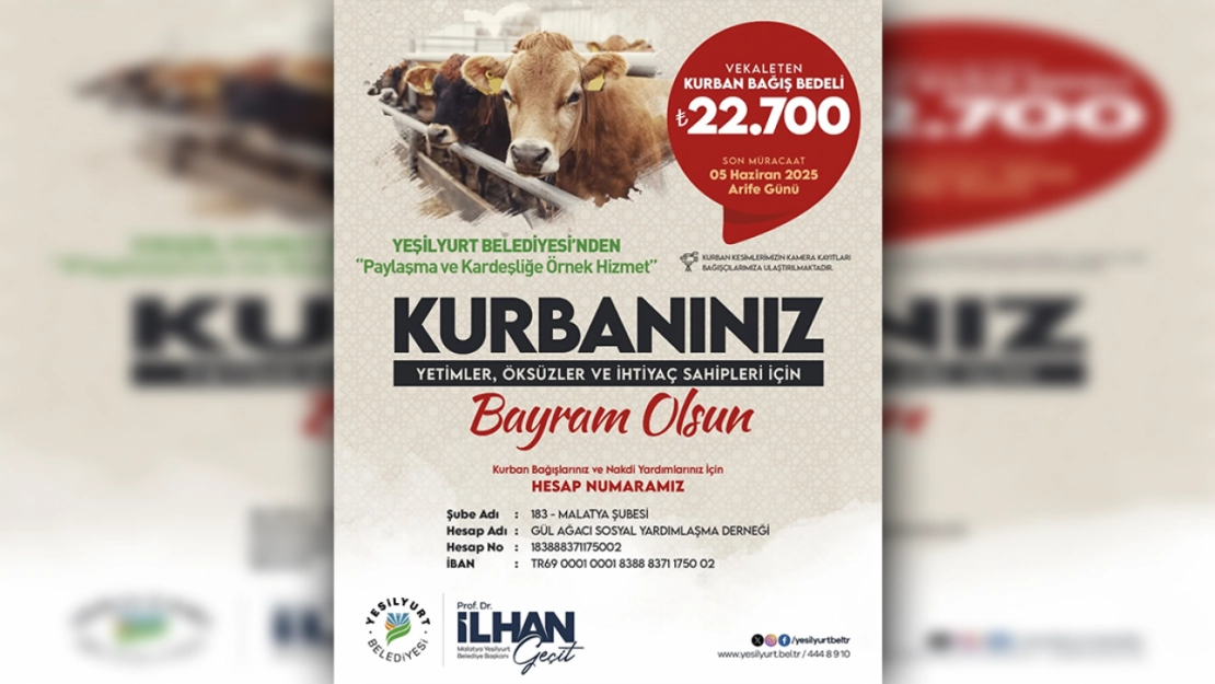 Yeşilyurt Belediyesi'nden Bayrama Özel Sosyal Dayanışma Hamlesi!