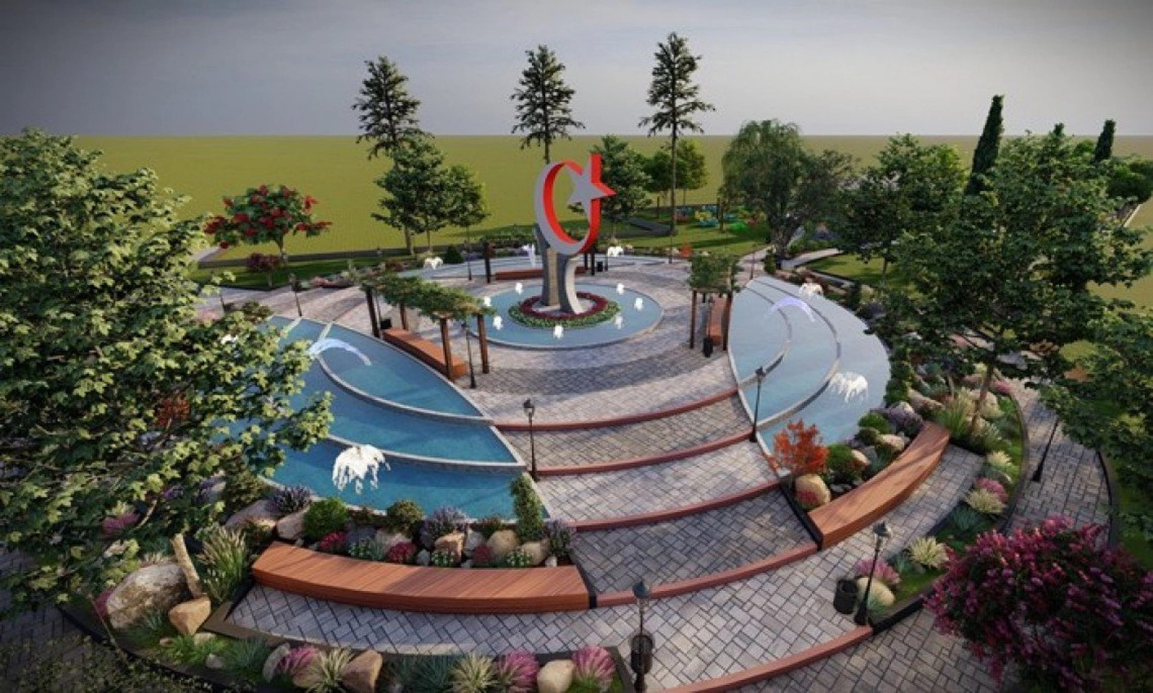 Battalgazi'ye ay-yıldız anıtlı parkyapılacak