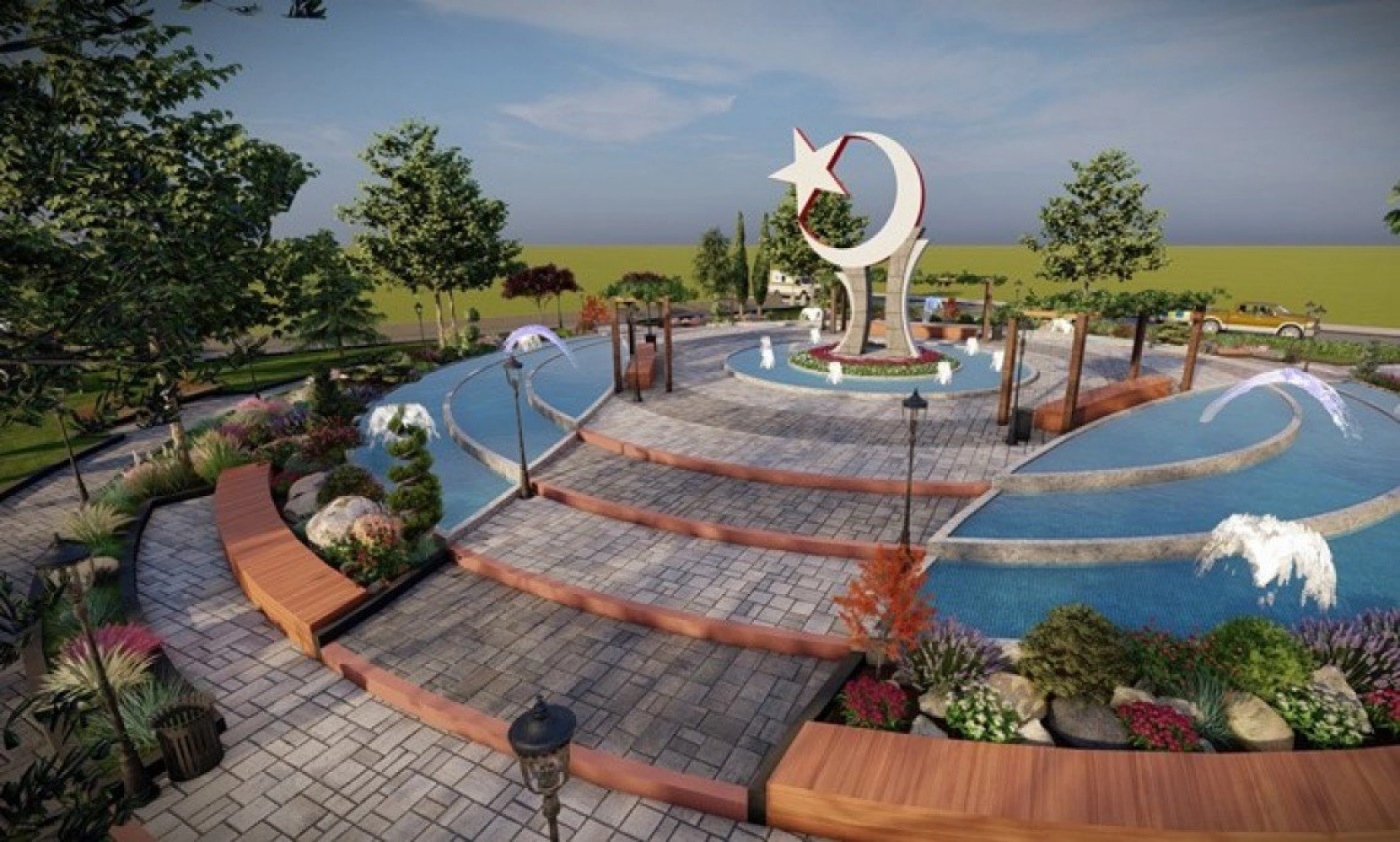 Battalgazi'ye ay-yıldız anıtlı parkyapılacak