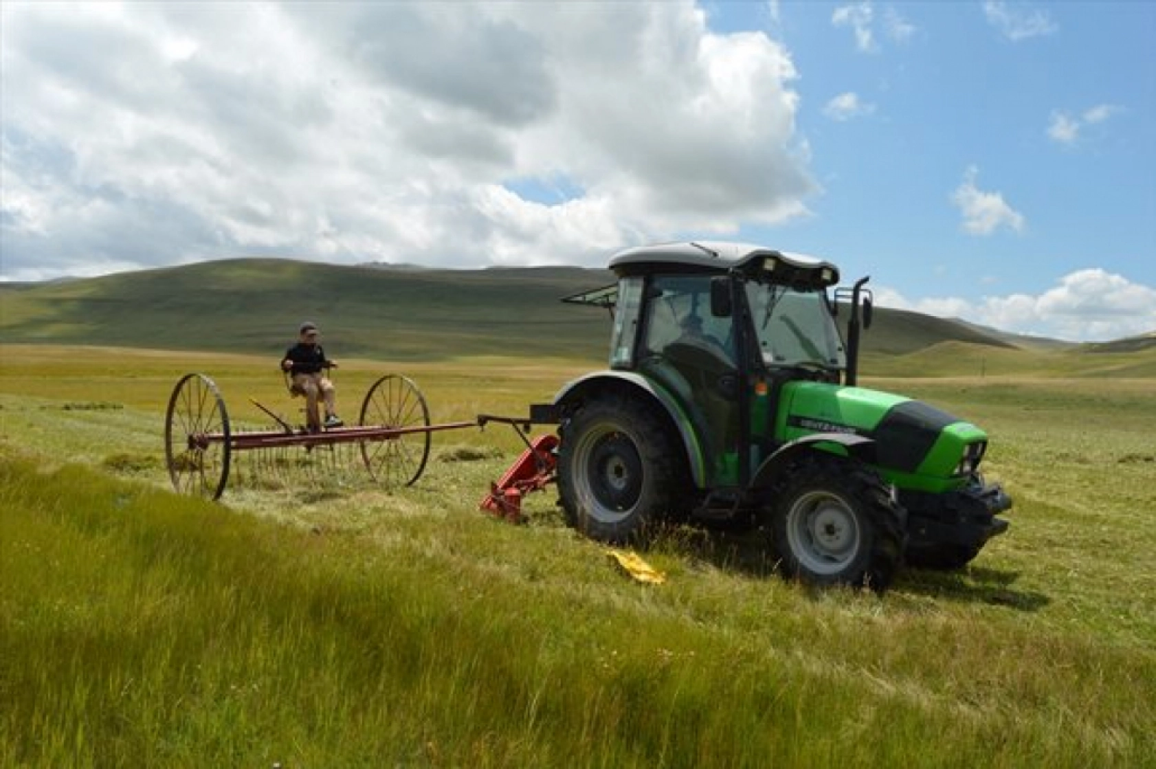 Güneş Altında Zorlu Ot Biçme Mesaisi Sürüyor