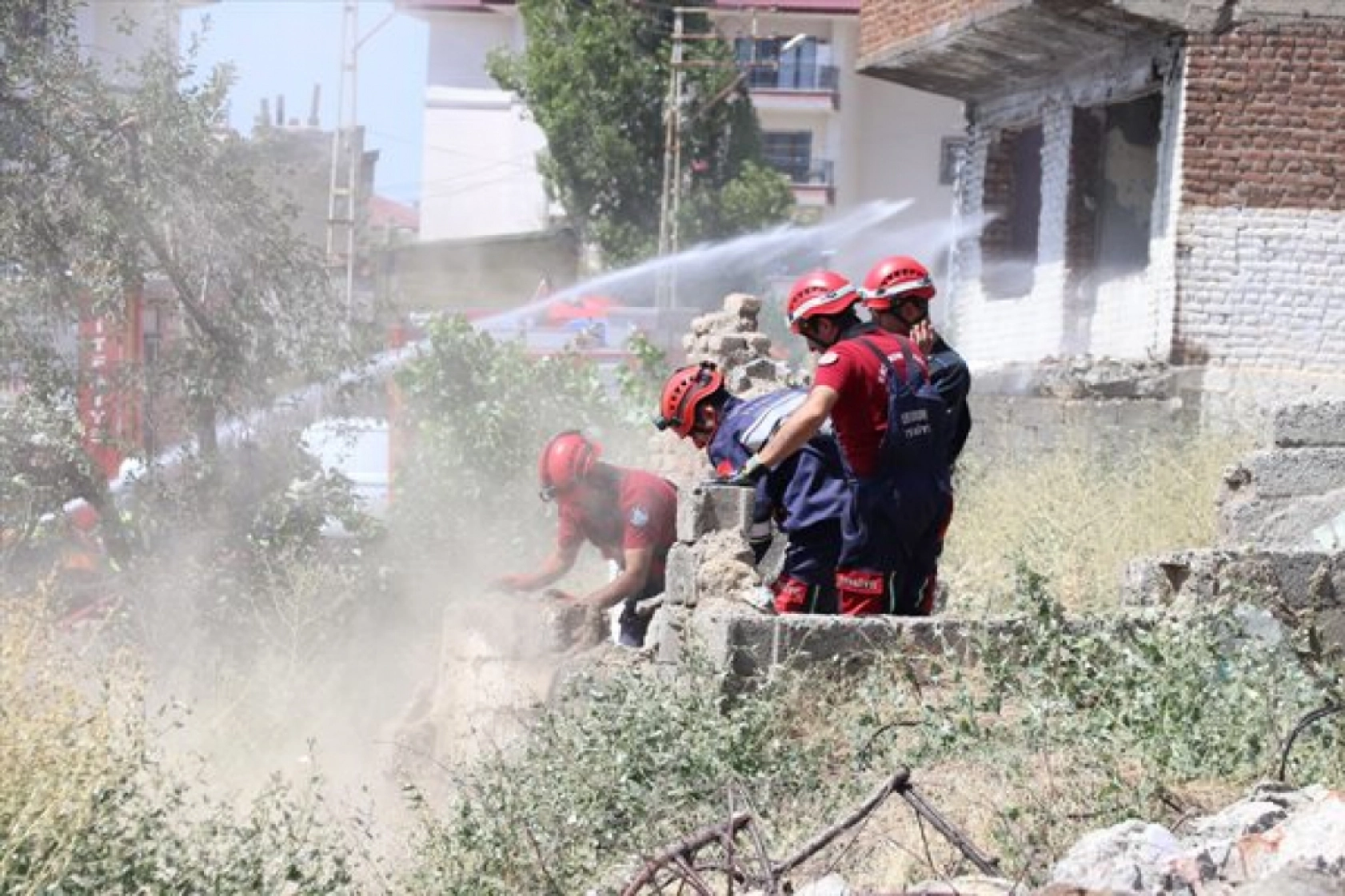 Erzurum'da Deprem Saha Tatbikatı yapıldı