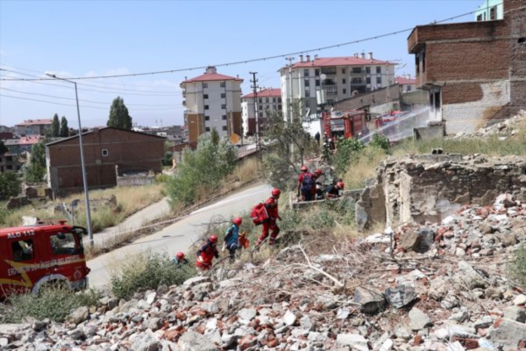 Erzurum'da Deprem Saha Tatbikatı yapıldı