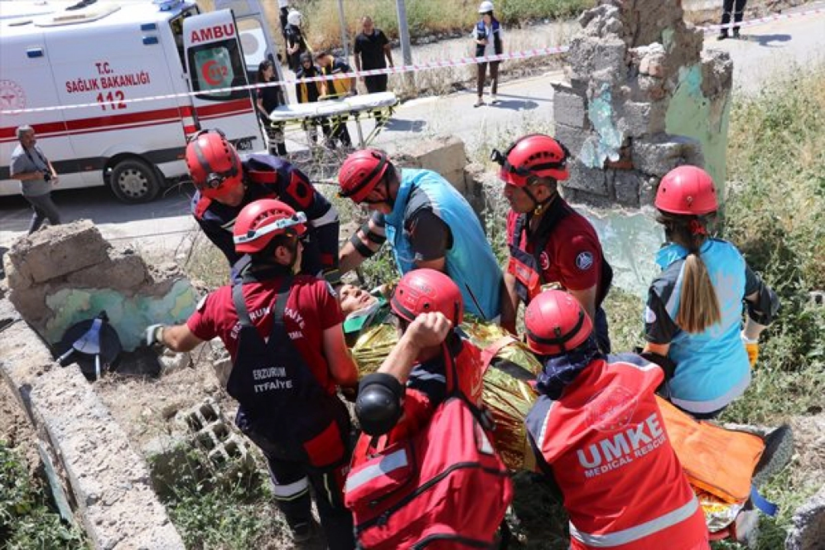 Erzurum'da Deprem Saha Tatbikatı yapıldı