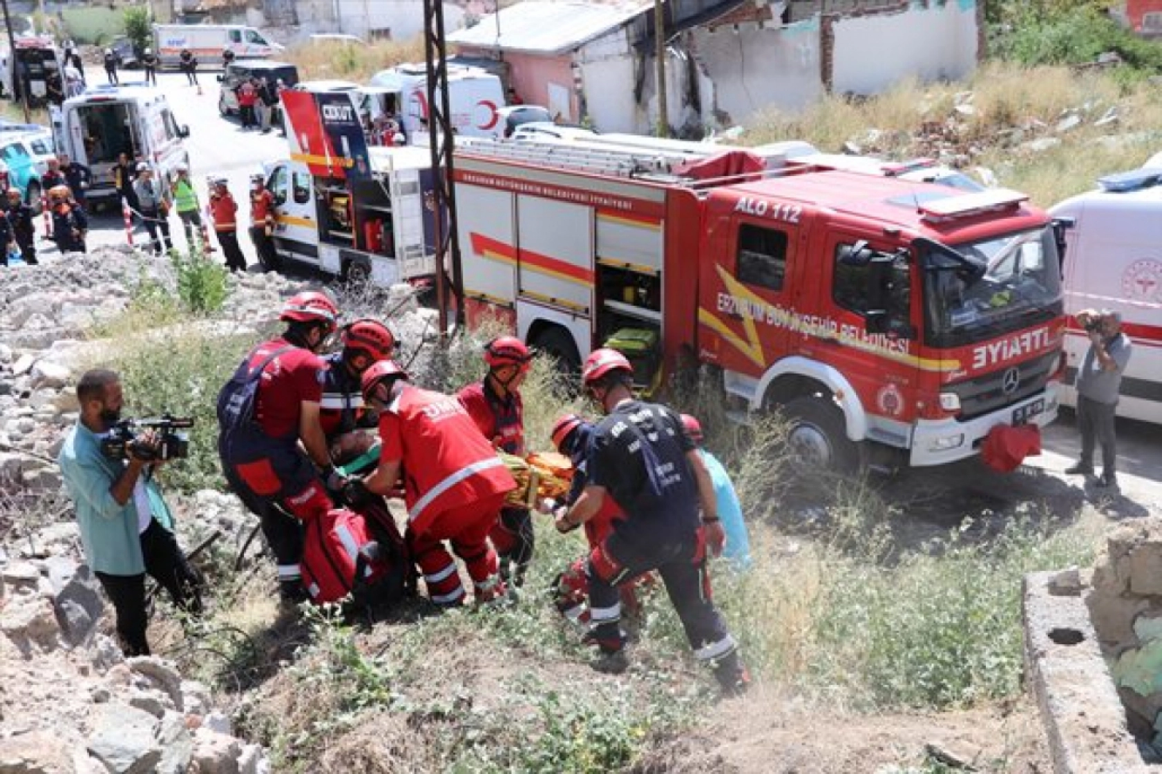 Erzurum'da Deprem Saha Tatbikatı yapıldı