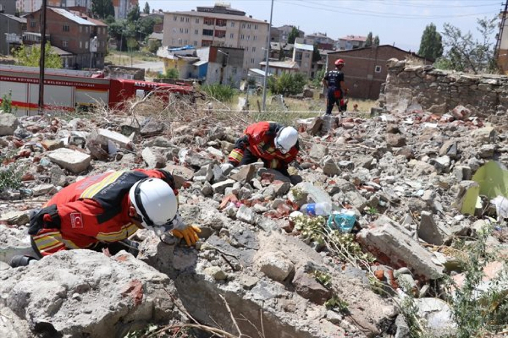 Erzurum'da Deprem Saha Tatbikatı yapıldı