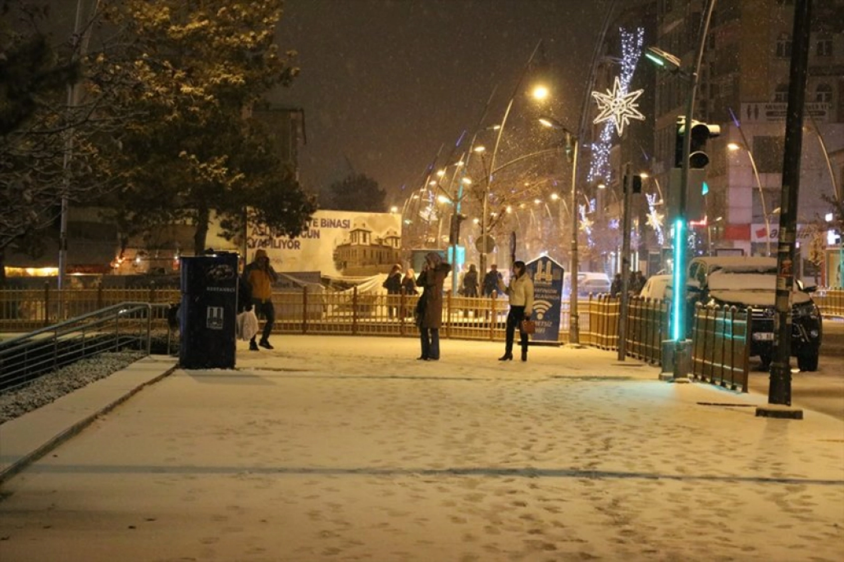 Erzurum'da kar etkili oldu