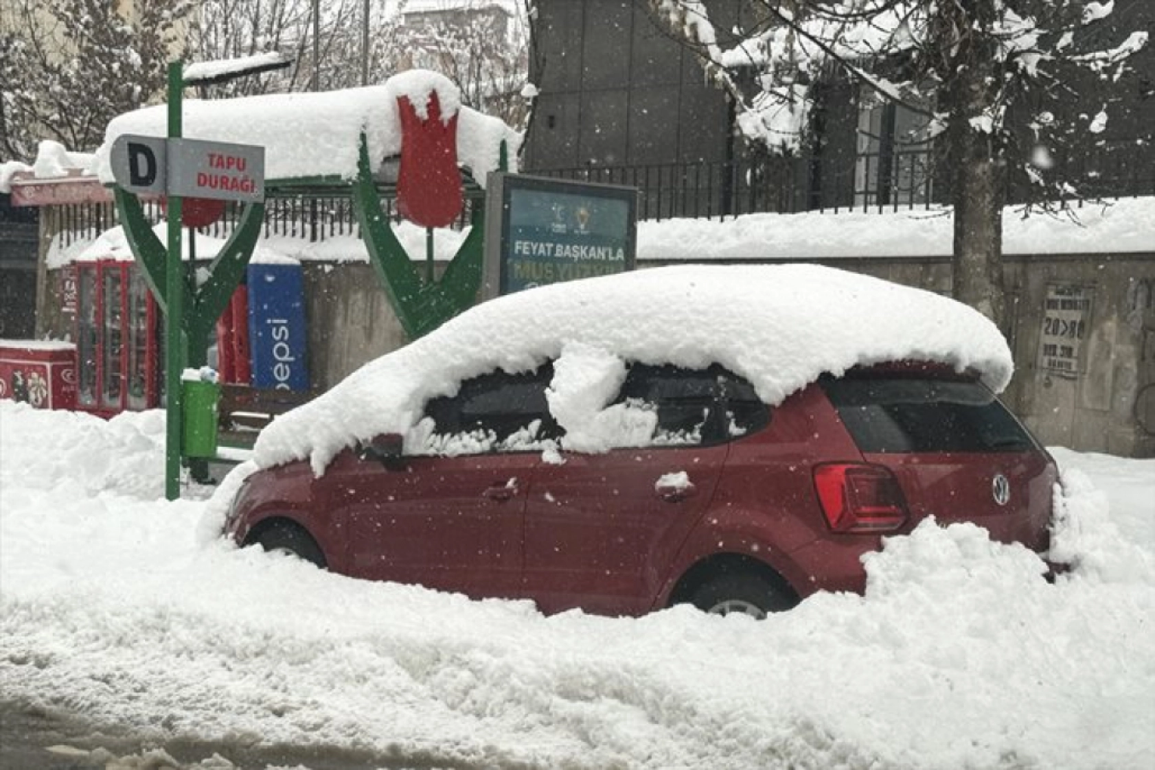 Muş'ta kar yağışı etkili oldu