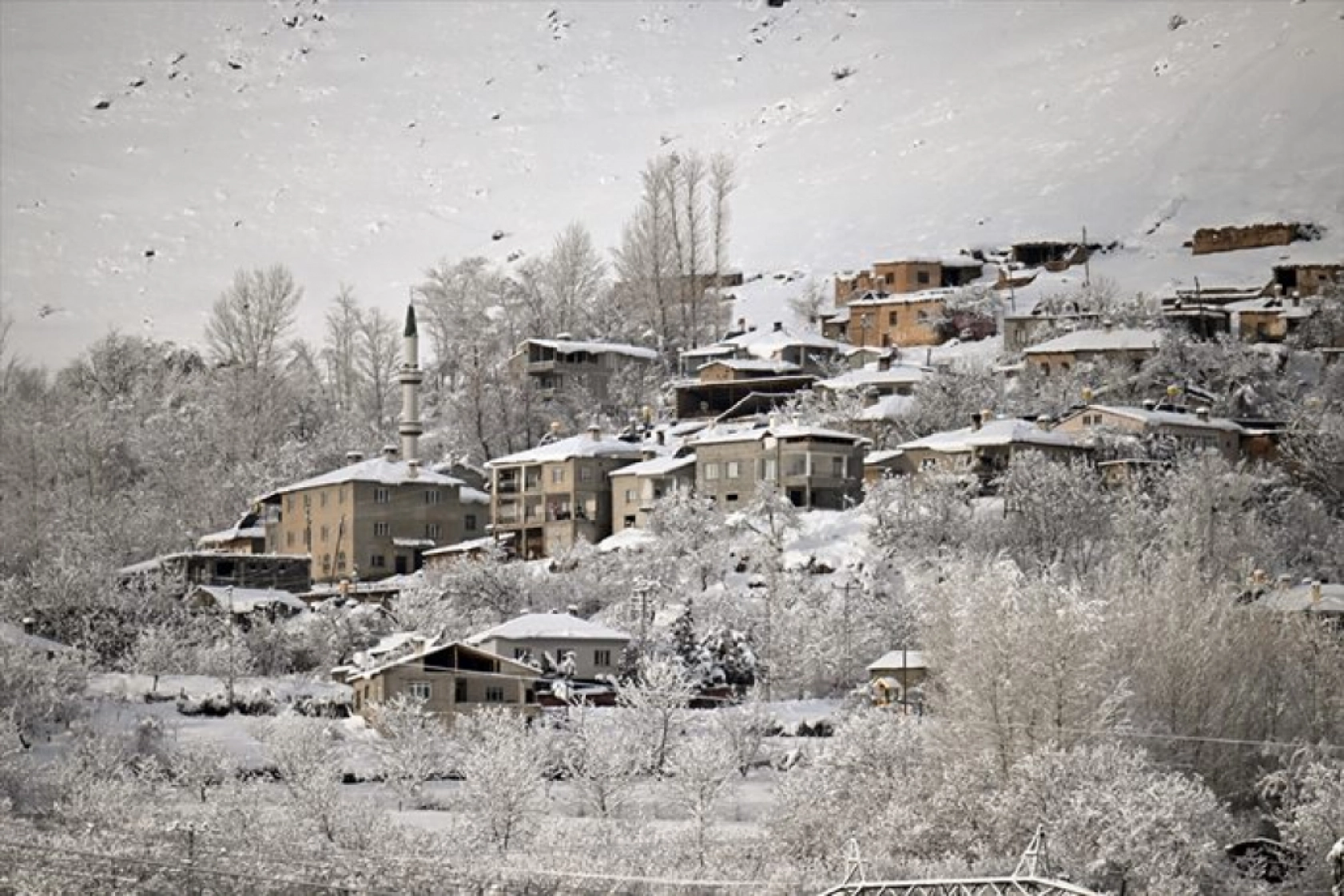 Van'da kar yağışı sonrası güzel görüntü oluştu