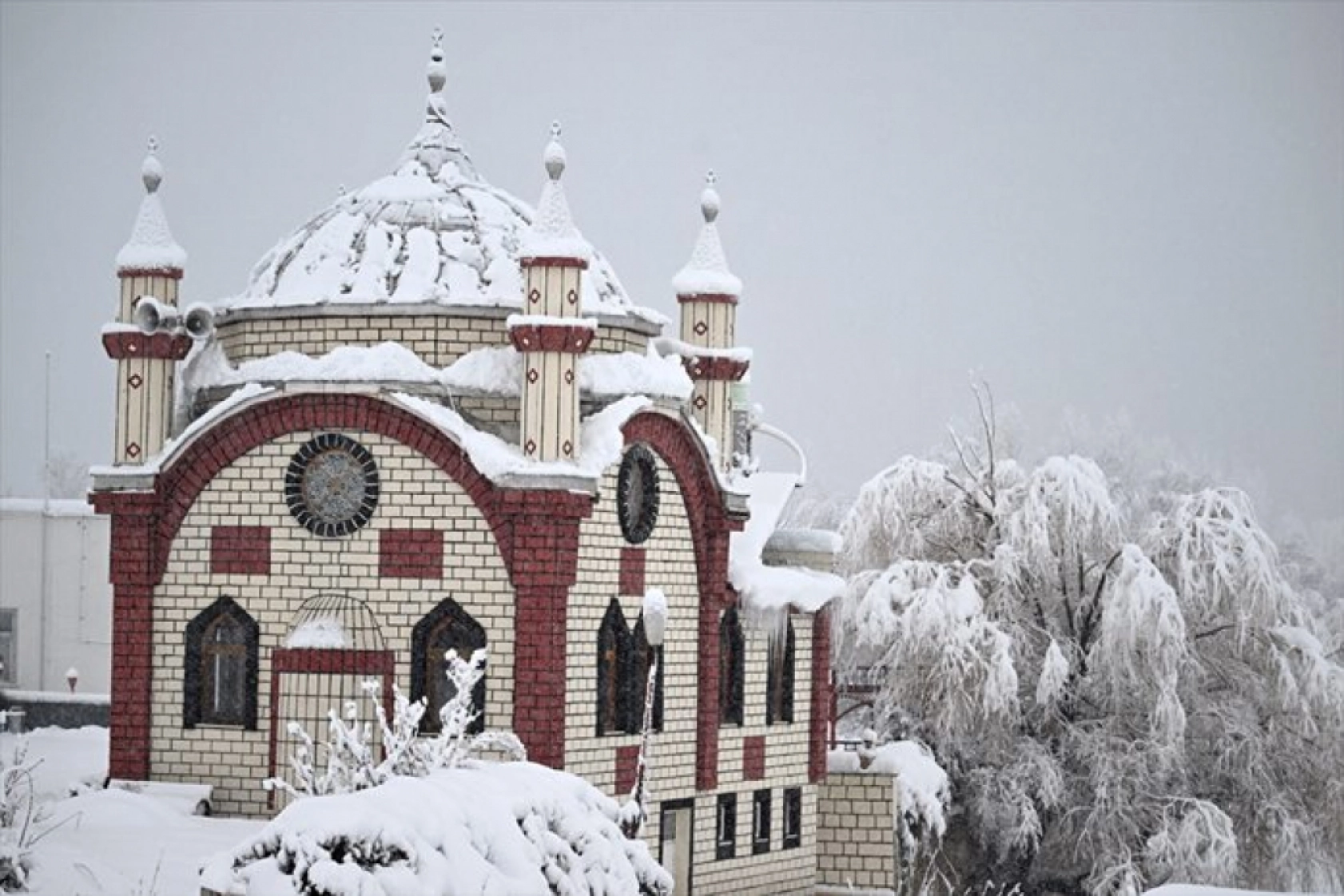 Van'da kar yağışı sonrası güzel görüntü oluştu