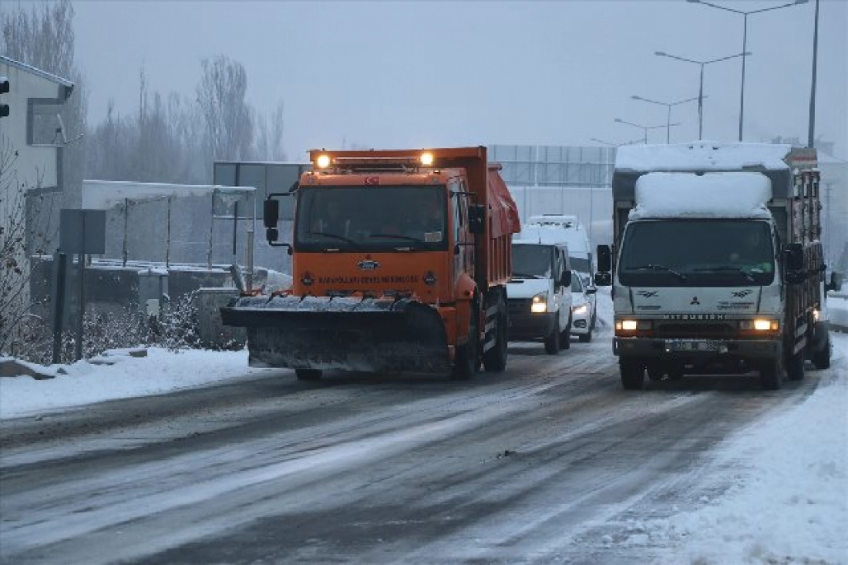 Ağrı'da kar yağışı etkili oldu