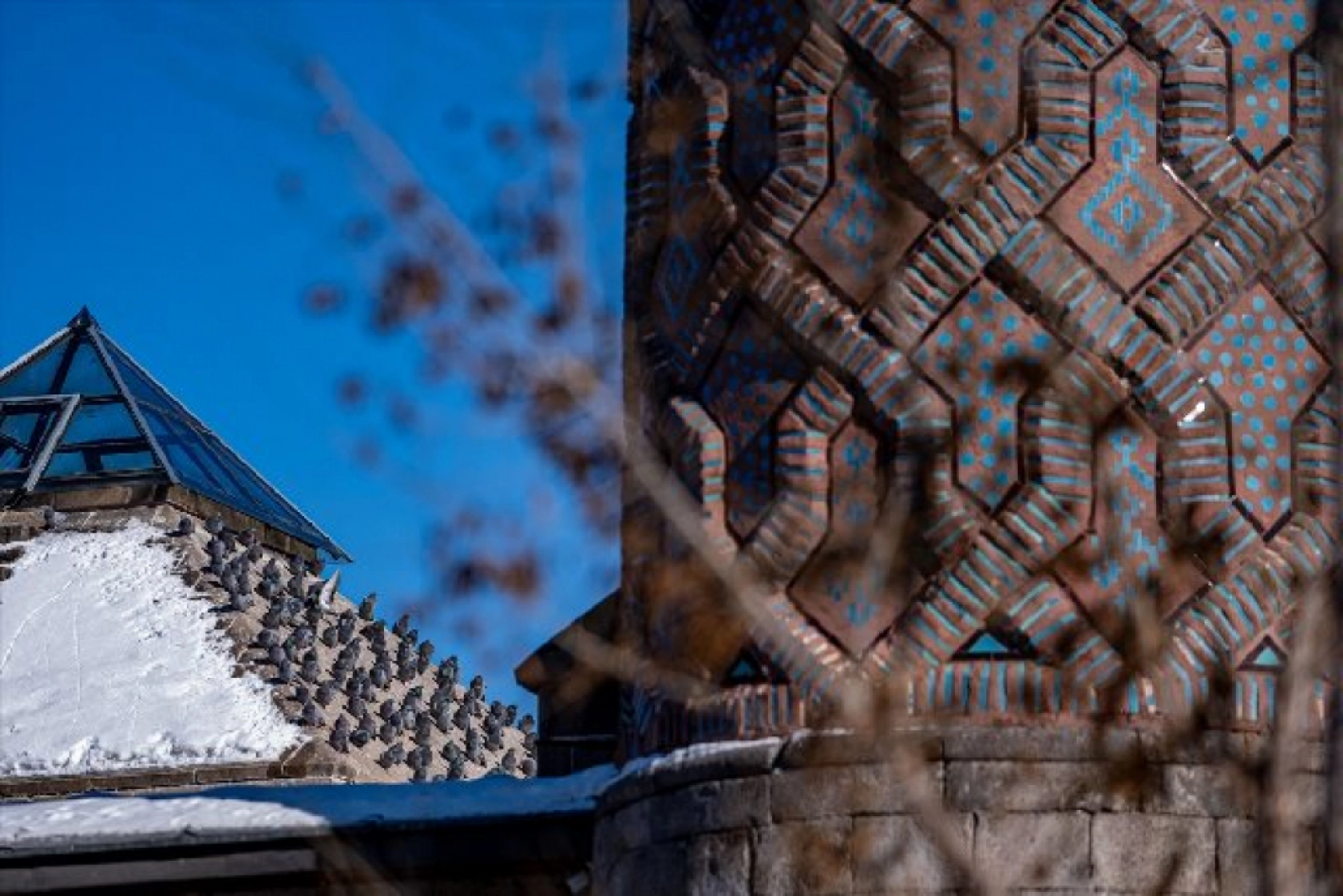 Tarihi mekanların sürekli misafirleri güvercinler