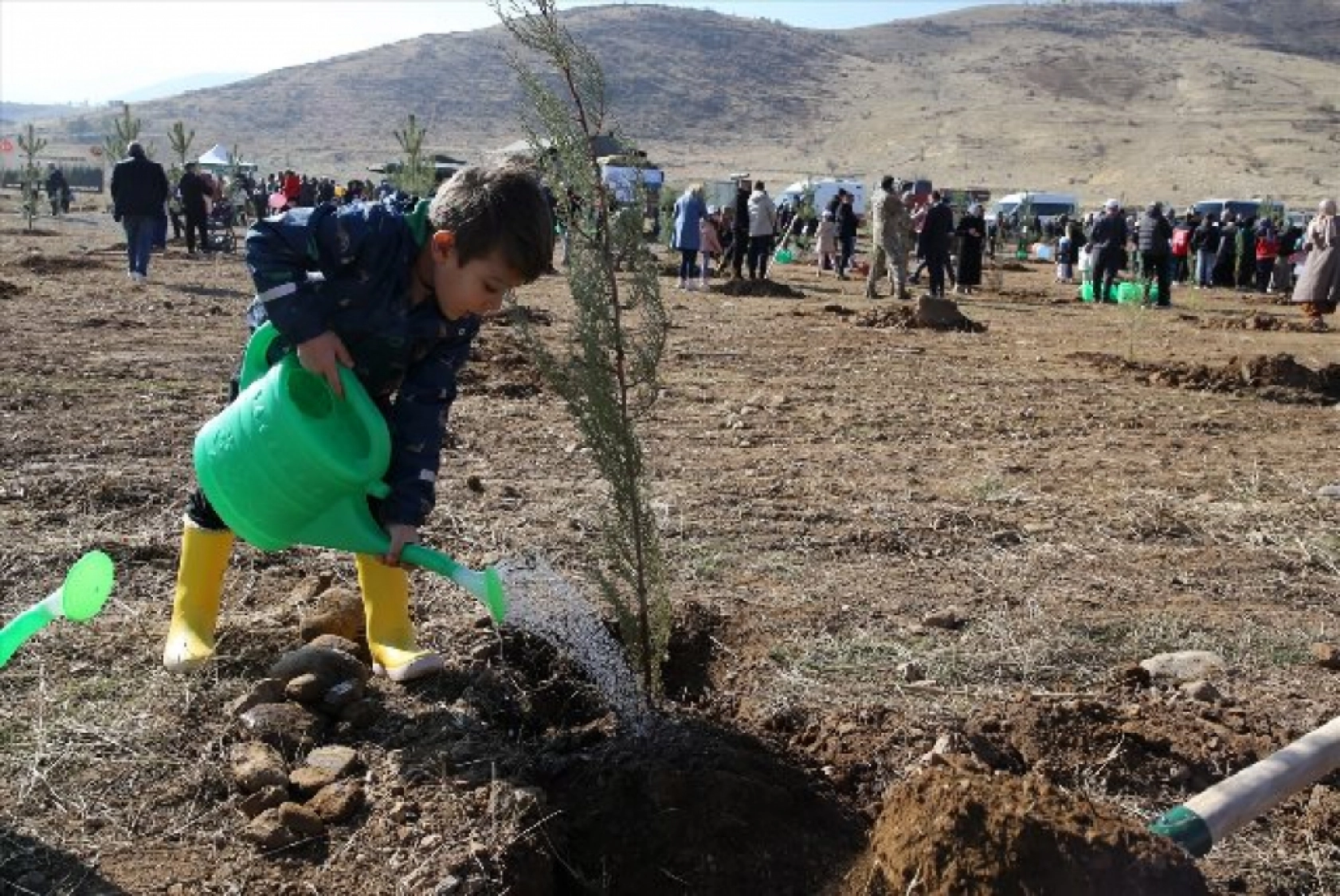 Muş'ta 11 bin fidan toprakla buluşturuldu