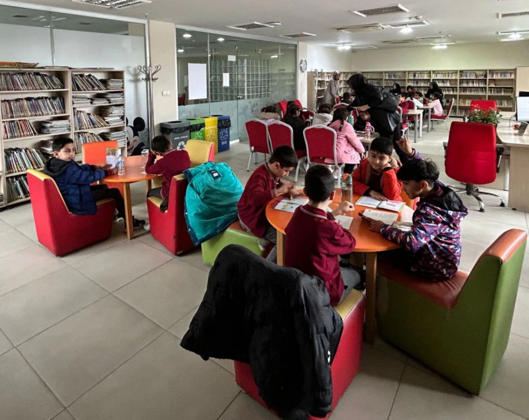 Miniklerden  Kütüphaneye Ziyaret