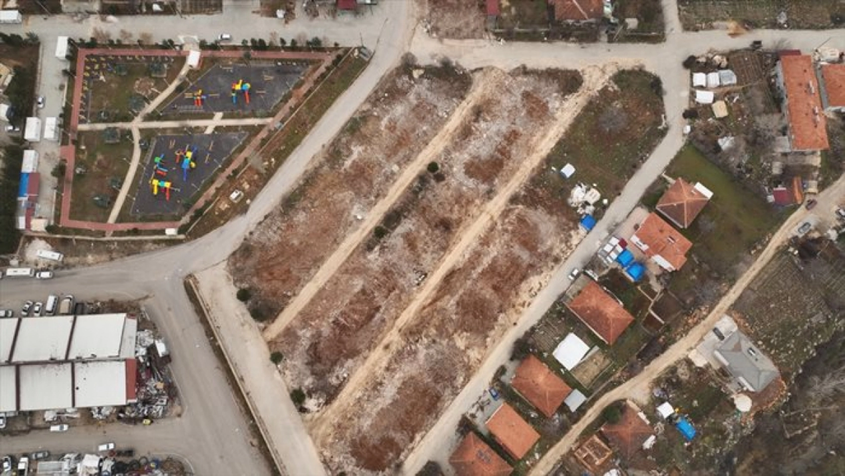 Depremin vurduğu Malatya ve Adıyaman'da enkazların kaldırıldığı alanlar havadan görüntülendi