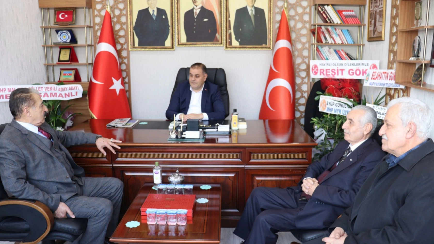 Keskin'den MHP İl Başkanı Gök'e hayırlı olsun ziyareti 