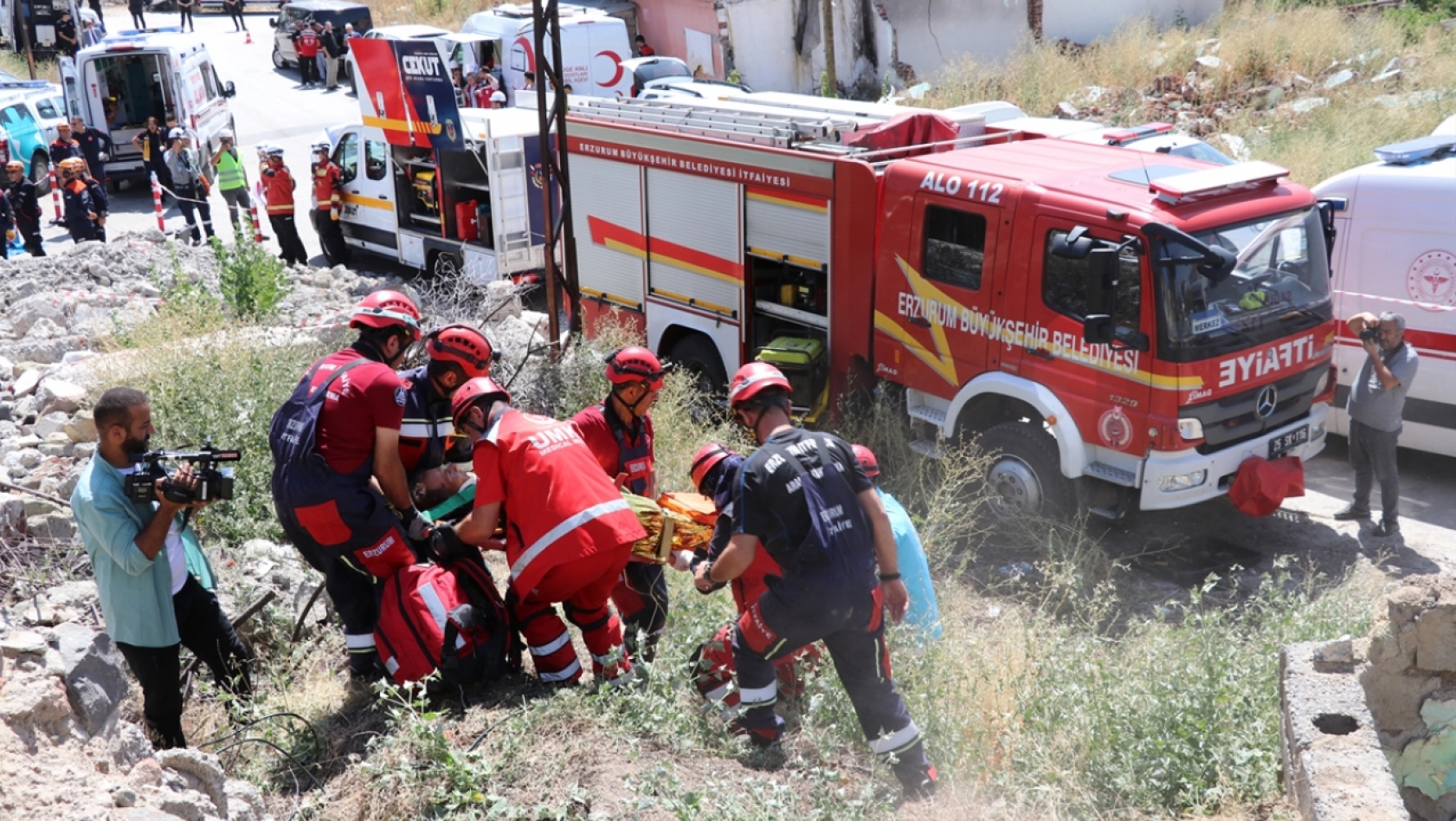 Erzurum'da 'Deprem Saha Tatbikatı' yapıldı