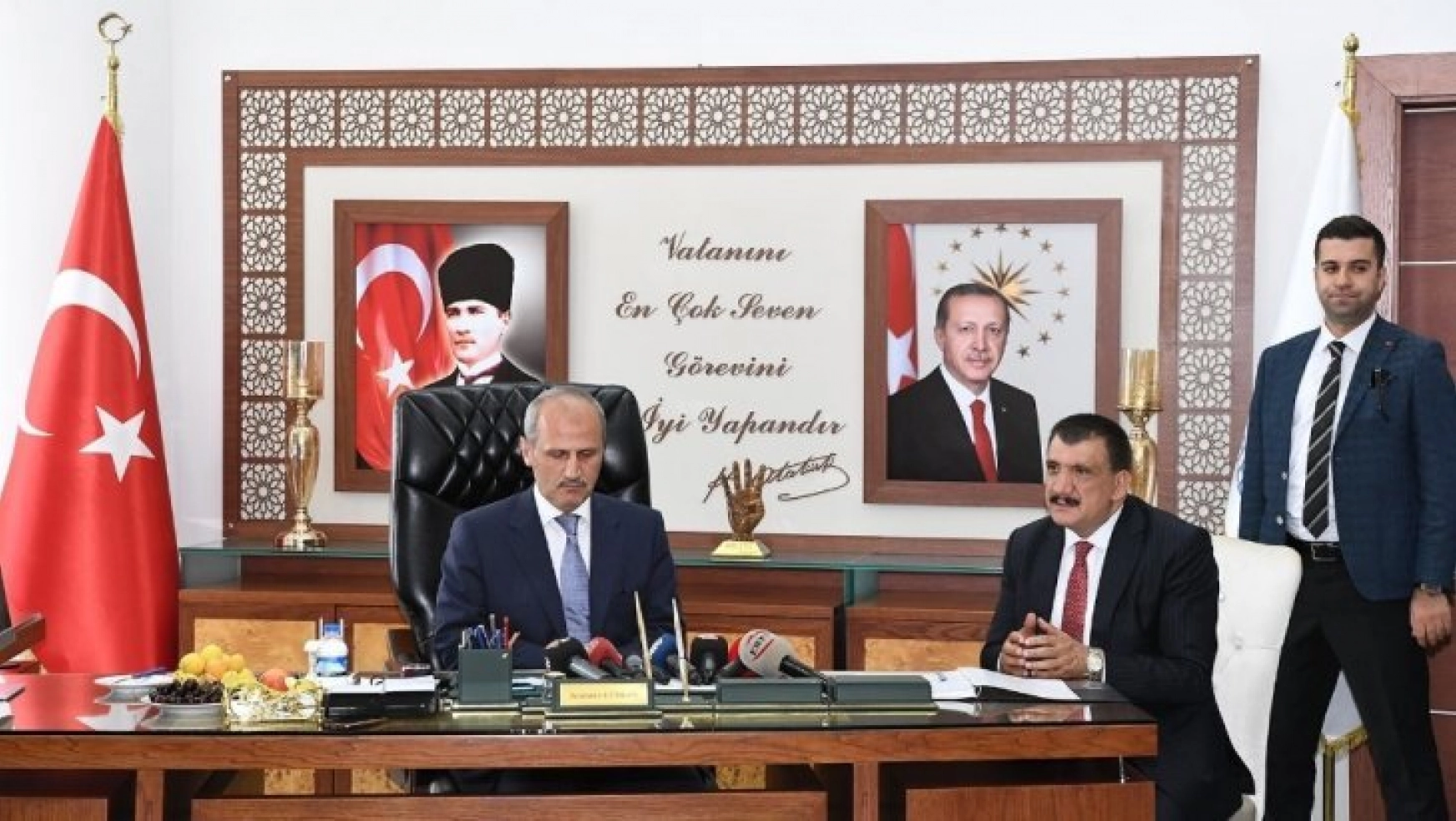 Bakan Turan dan Başkan Gürkan a ziyaret