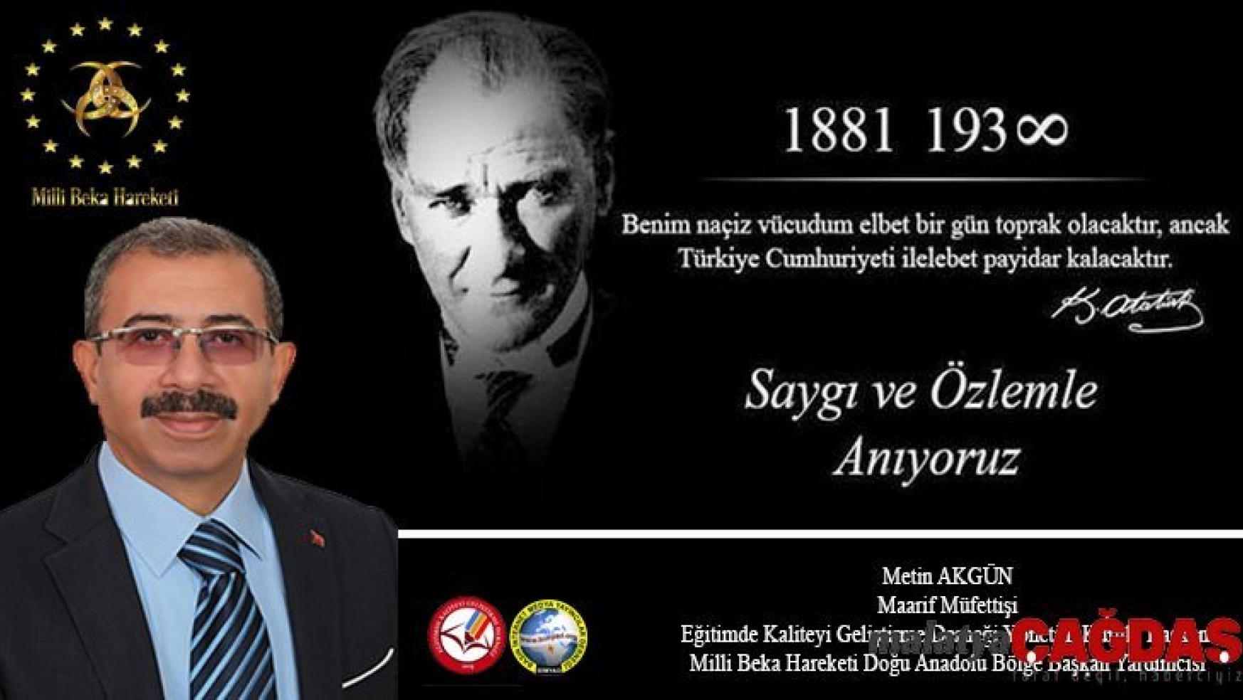 Başkan Akgün'ün 10 Kasım Atatürk'ü anma Mesajı