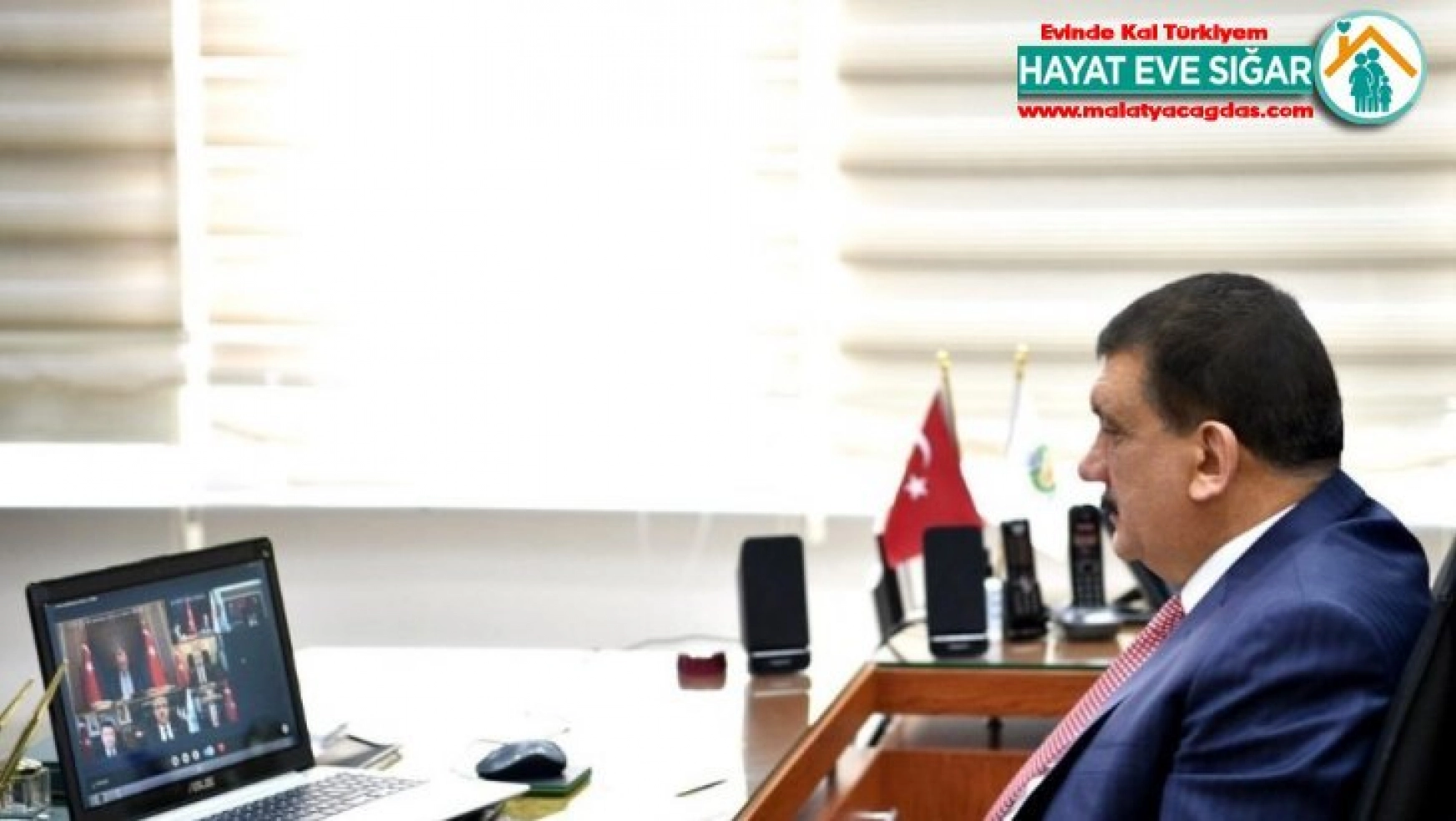 Başkan Gürkan, Malatya'dan video konferansa katıldı