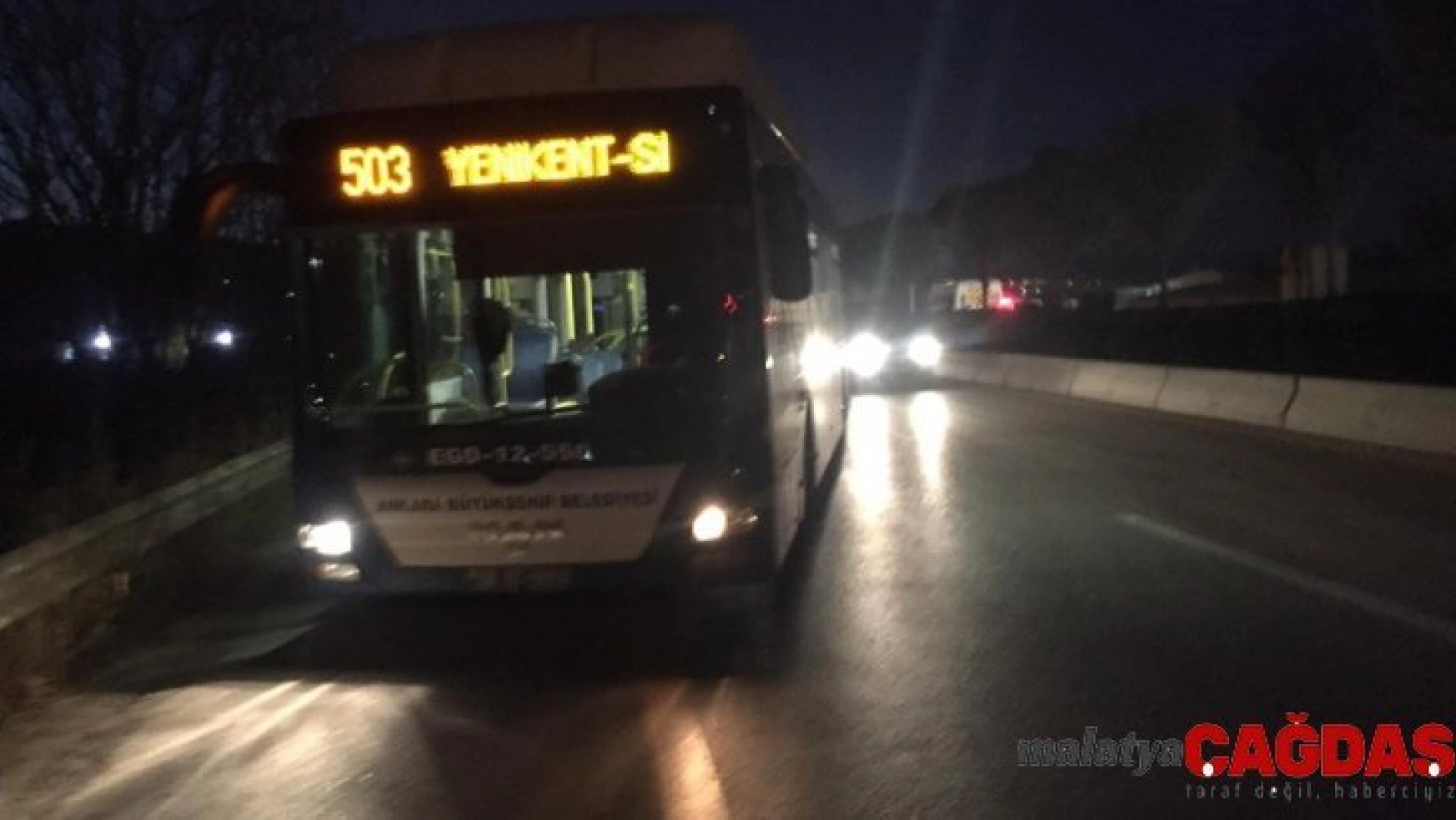 Başkent'te iki otobüs çarpıştı: 1 yaralı