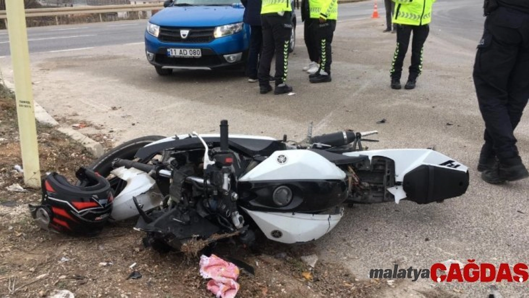 Bilecik'teki trafik kazasında motosiklet sürücüsü ağır yaralandı