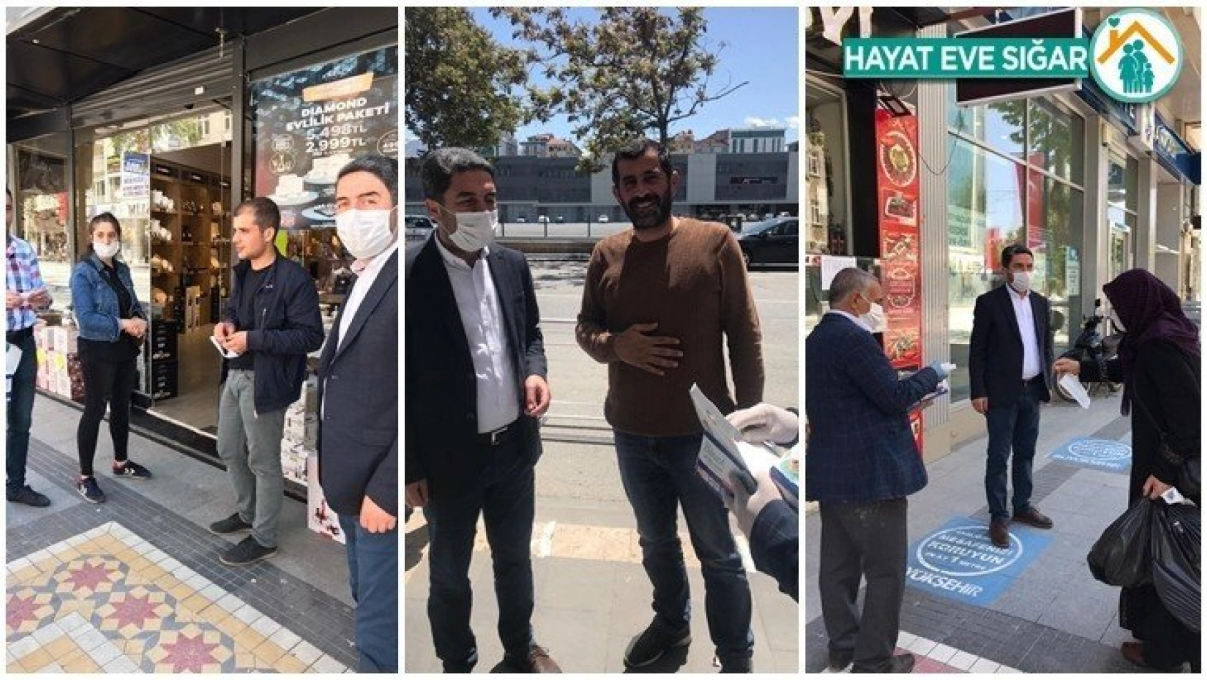 CHP Malatya Sokak Sokak Maske Dağıttı