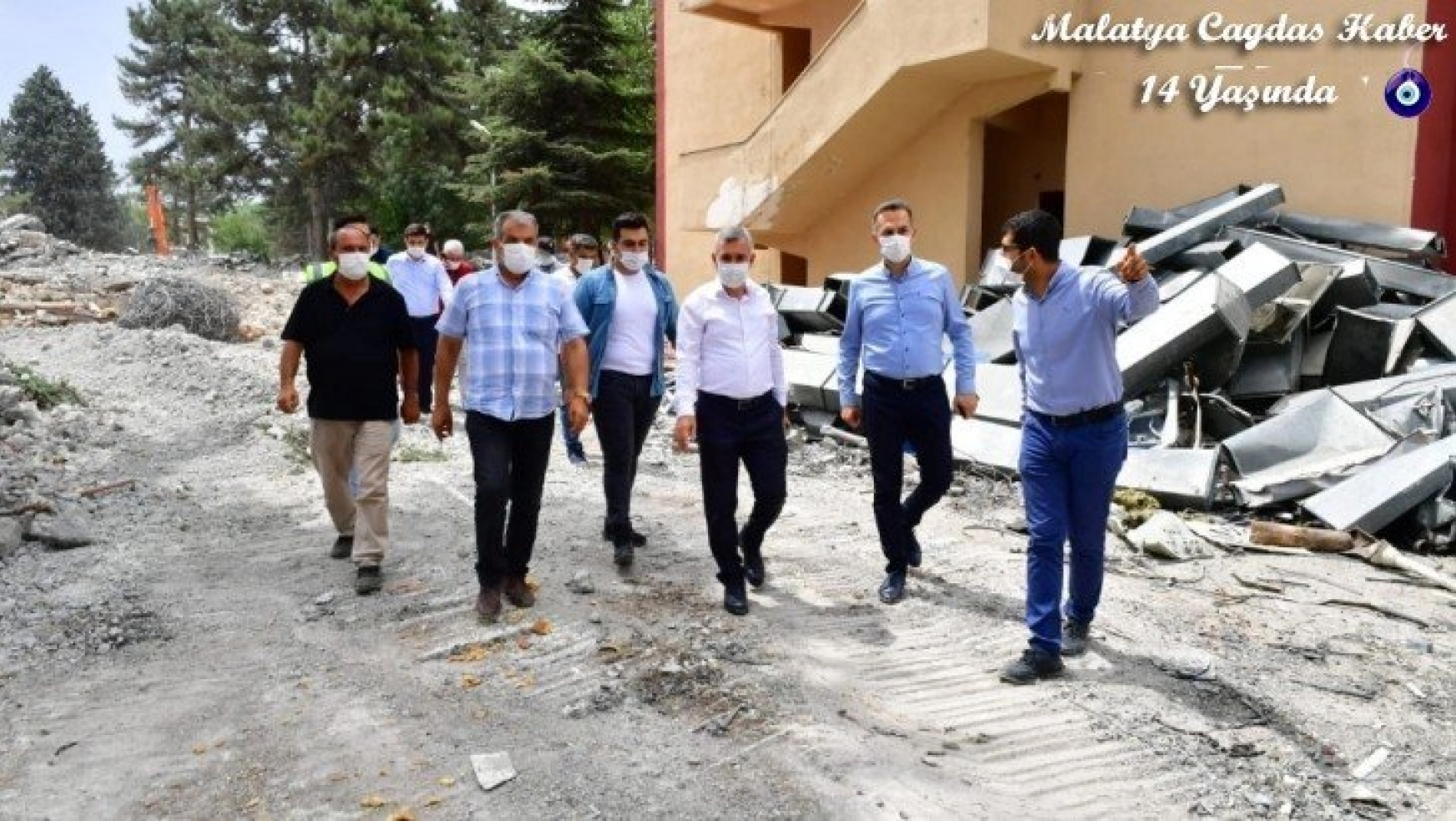 Çınar, yeni belediye hizmet binası alanda incelemelerde bulundu