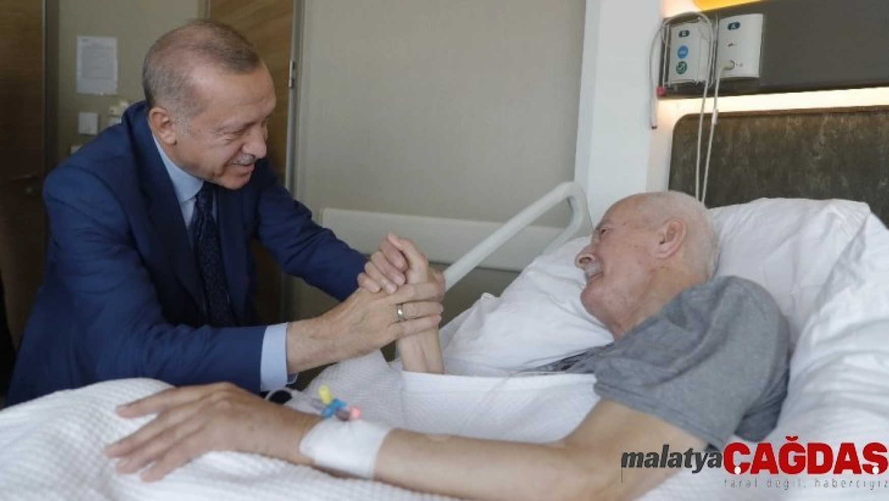 Cumhurbaşkanı Erdoğan, Şevket Kazan'ı ziyaret etti