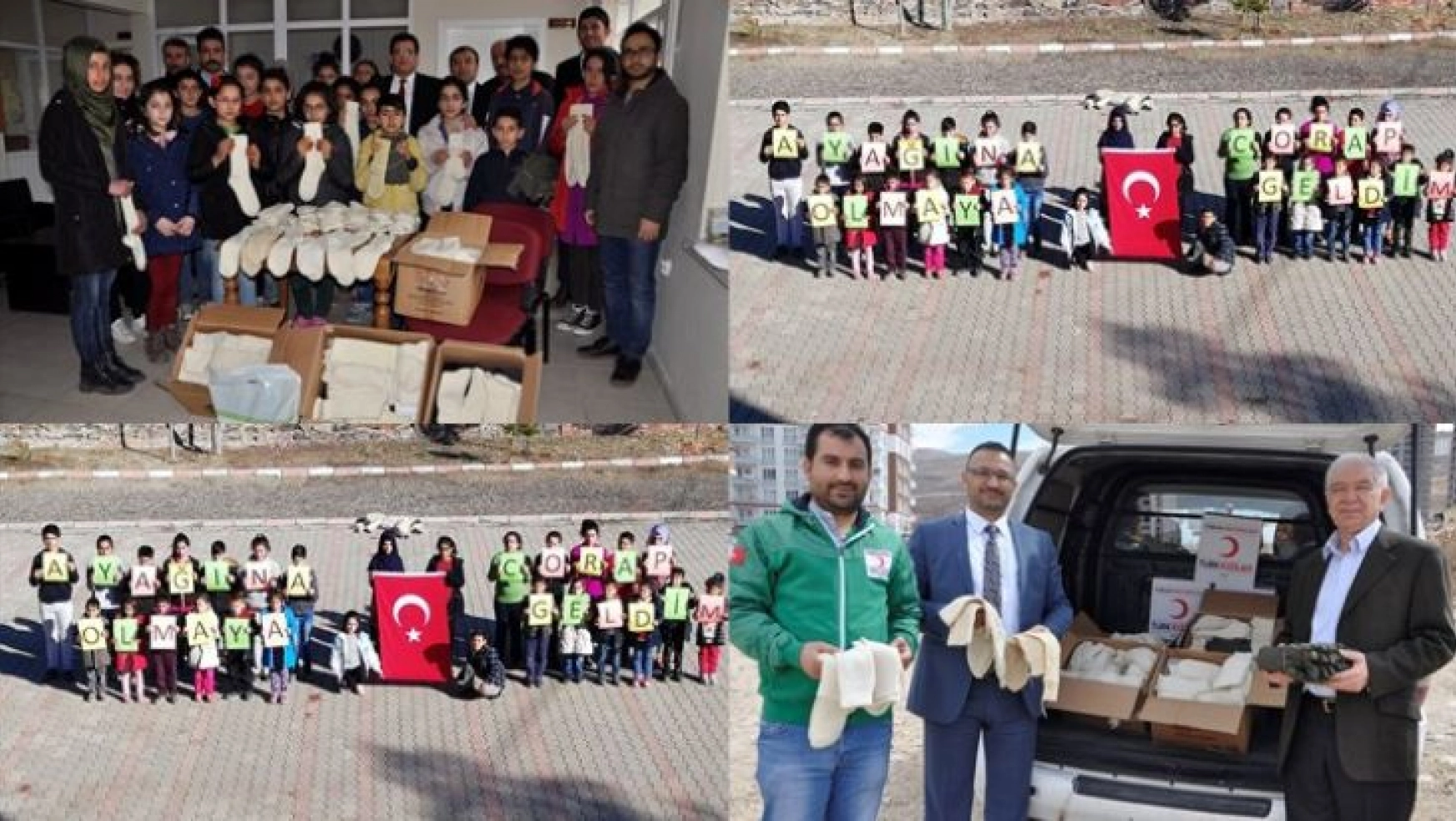 Mehmetçik için 250 çift çorap ve eldiveni, Afrin'e gönderildi