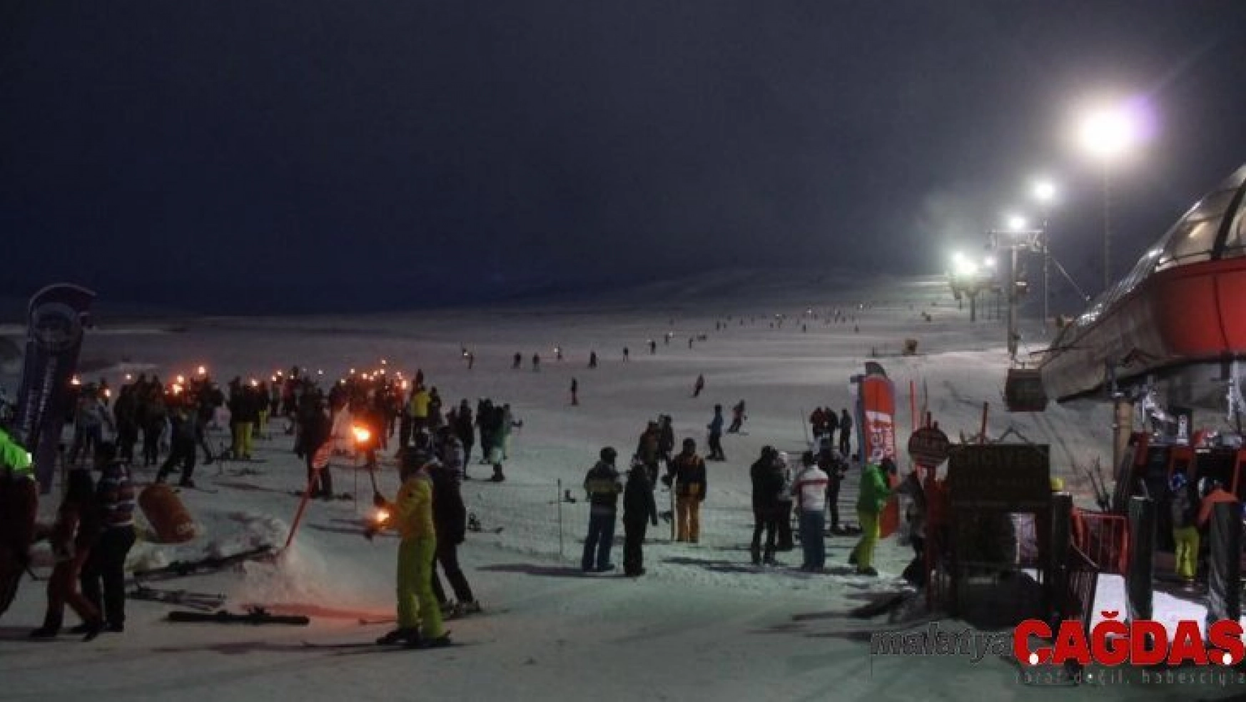 Erciyes'te sömestr tatili boyunca her akşam gece kayağı yapılabilecek