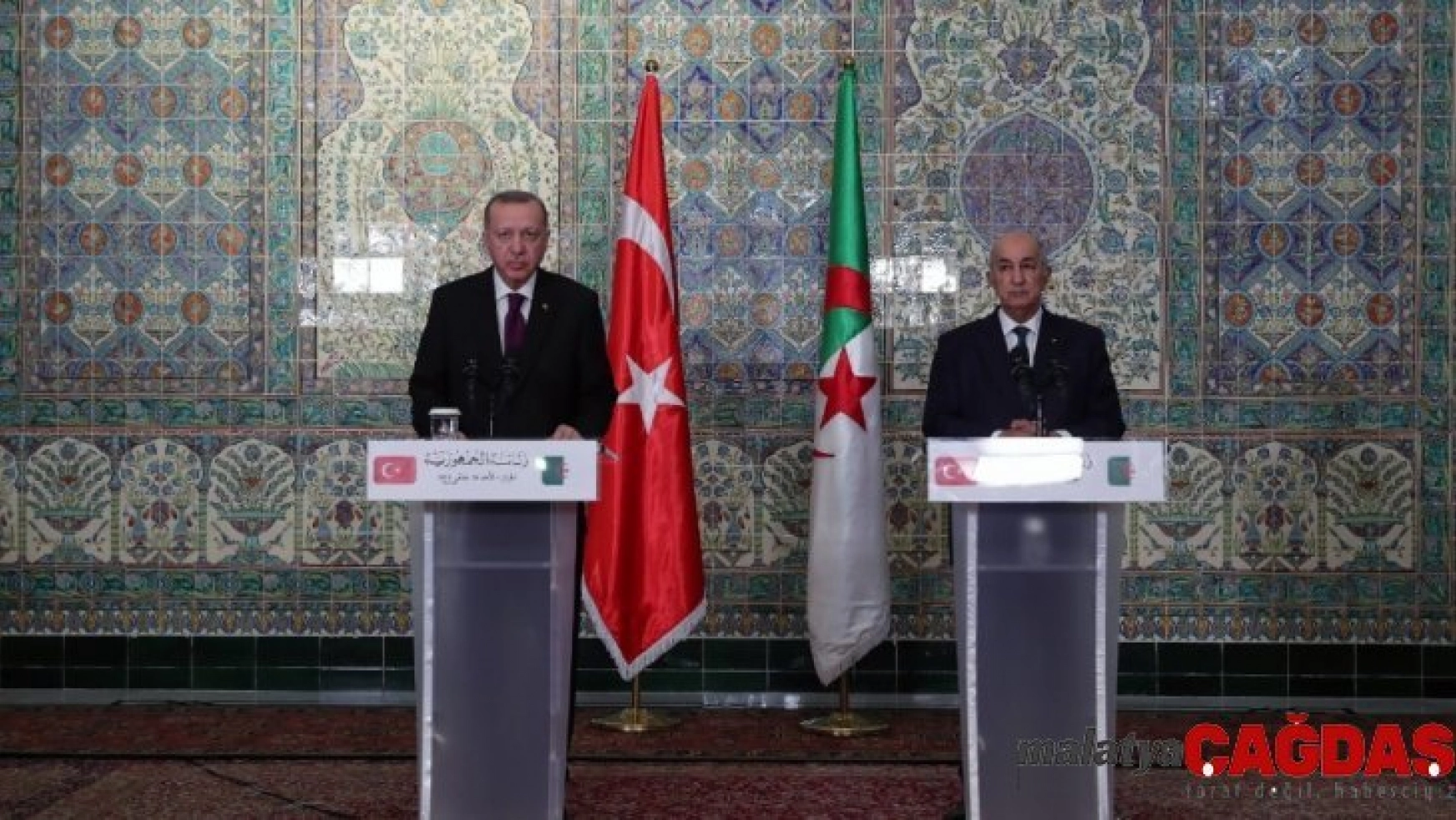 Erdoğan ve Tebbun'dan ortak basın toplantısı