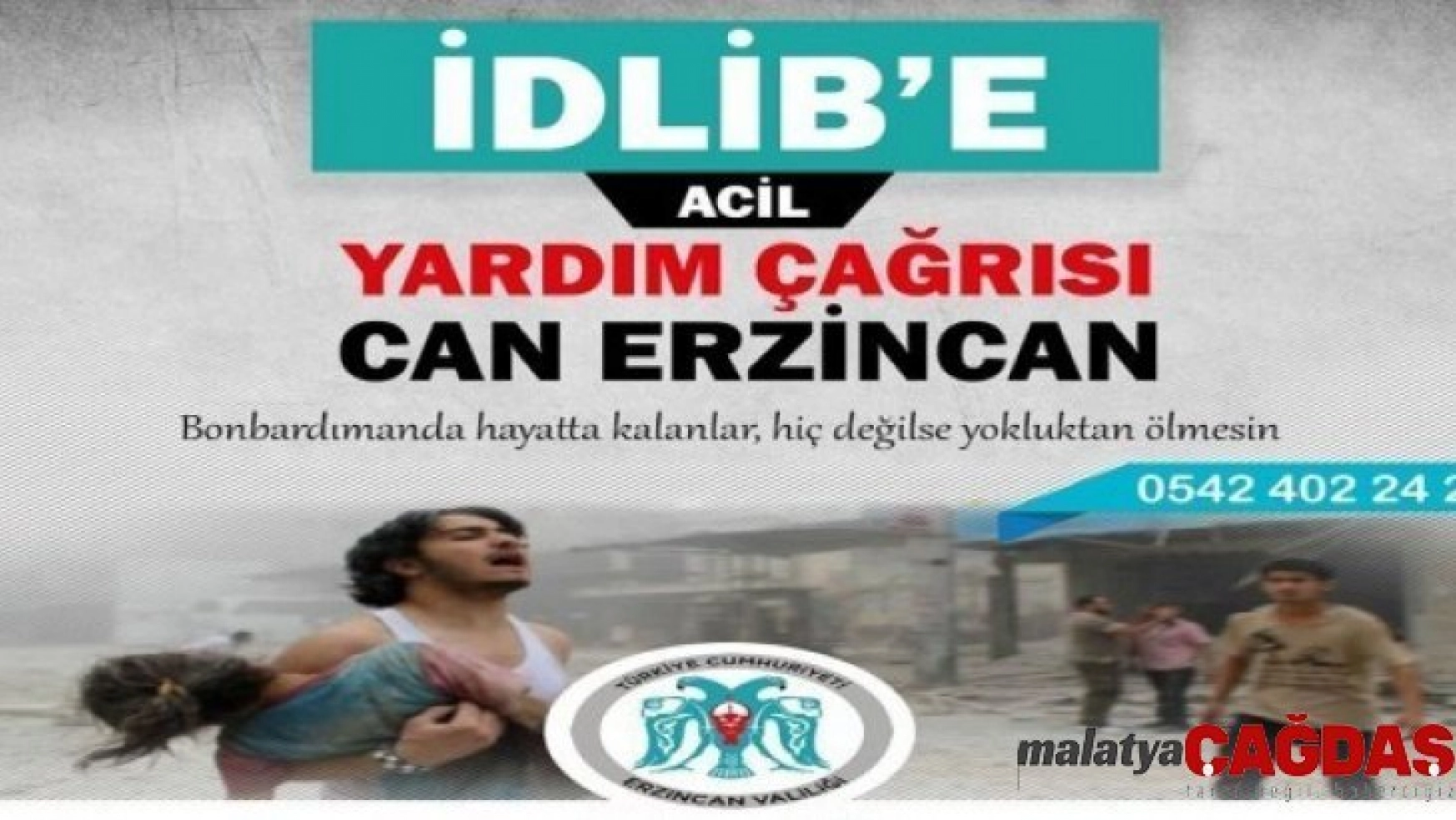 Erzincan'da İdlib için yardım seferberliği başlatıldı