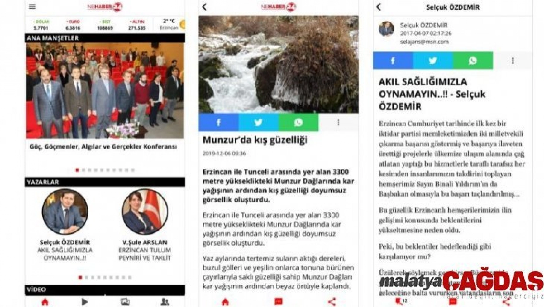 Erzincan'ın ilk mobil haber uygulaması Nehaber24 yayında