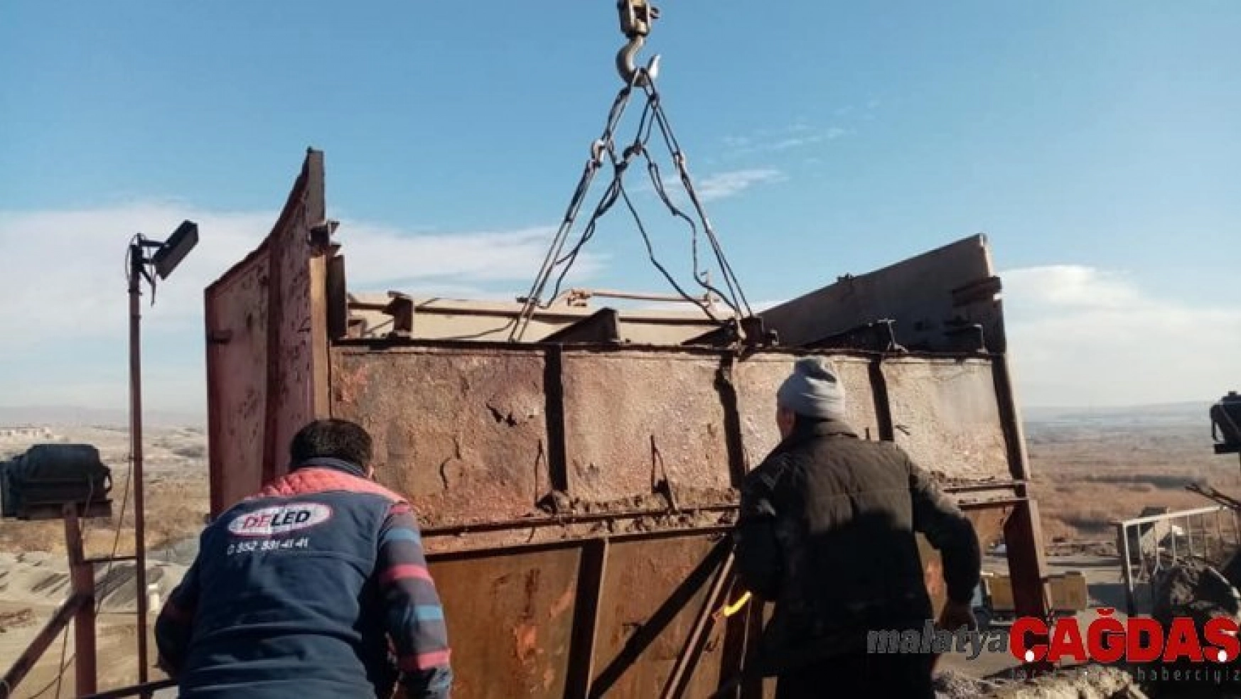 Gülşehir'de kum ocağı eleme sistemi yenilendi