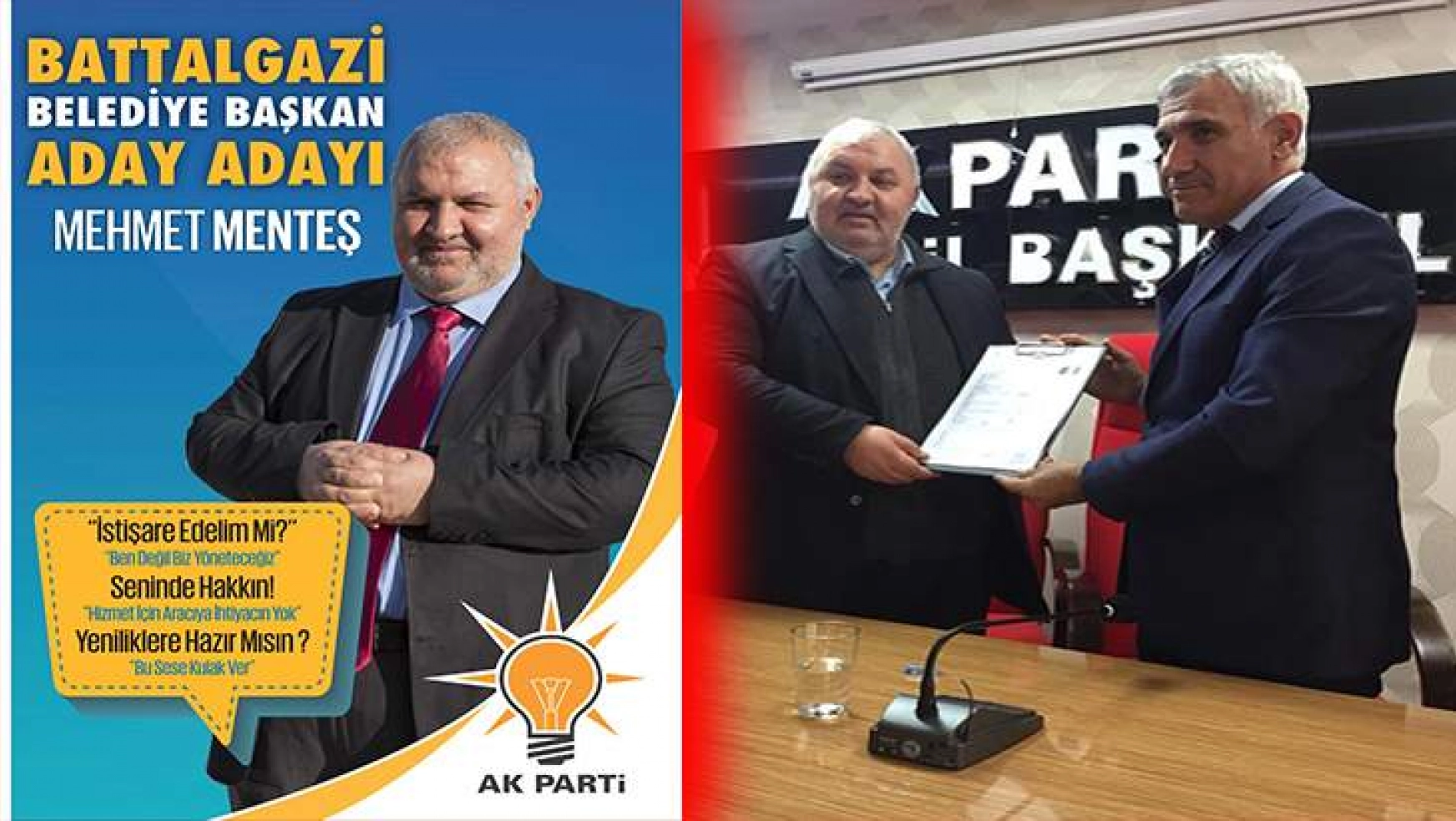 Menteş Battalgazi Adaylığı İçin AK Parti'ye Başvurdu