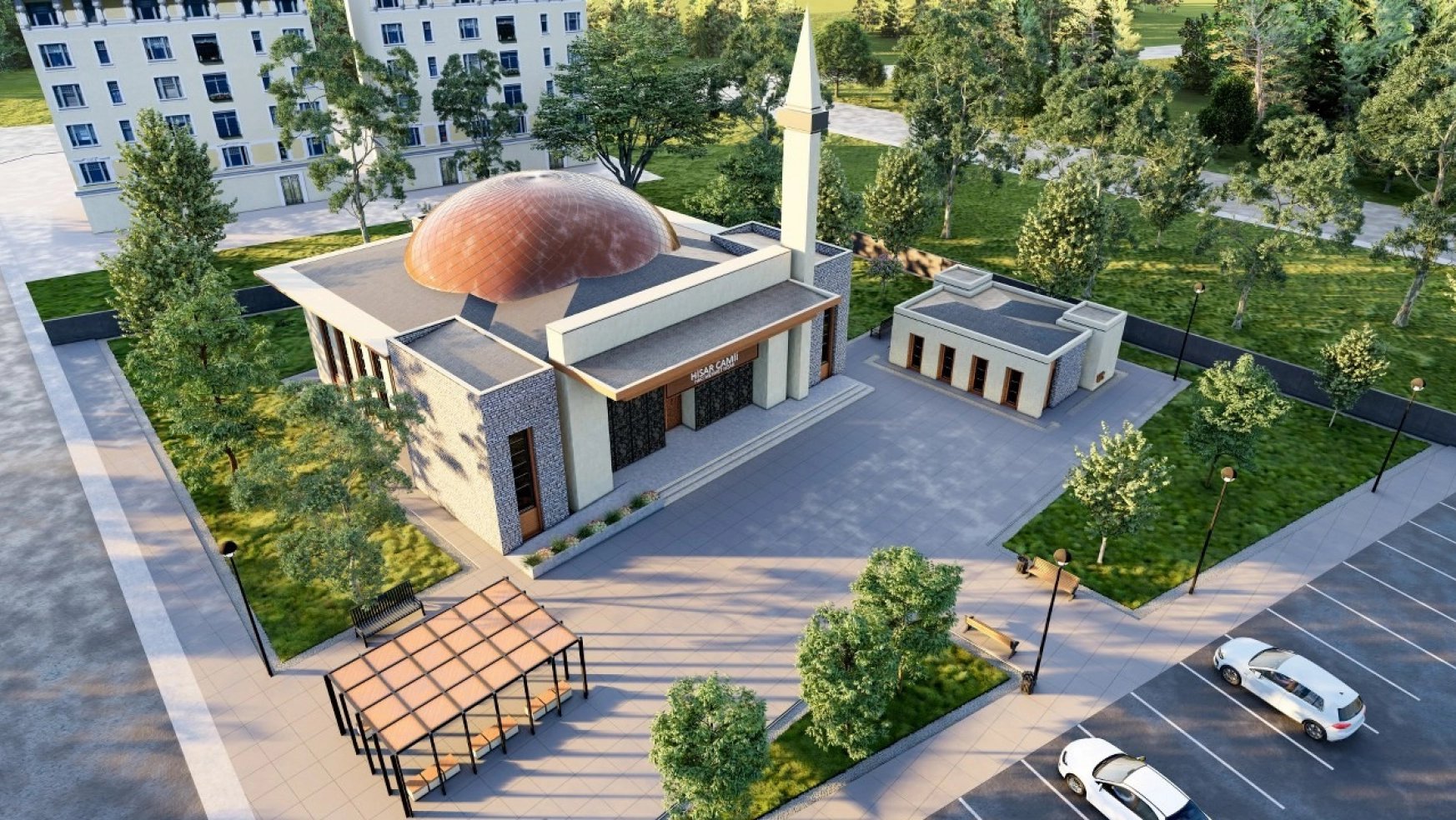 Hisar Camii'nin temeli atılıyor
