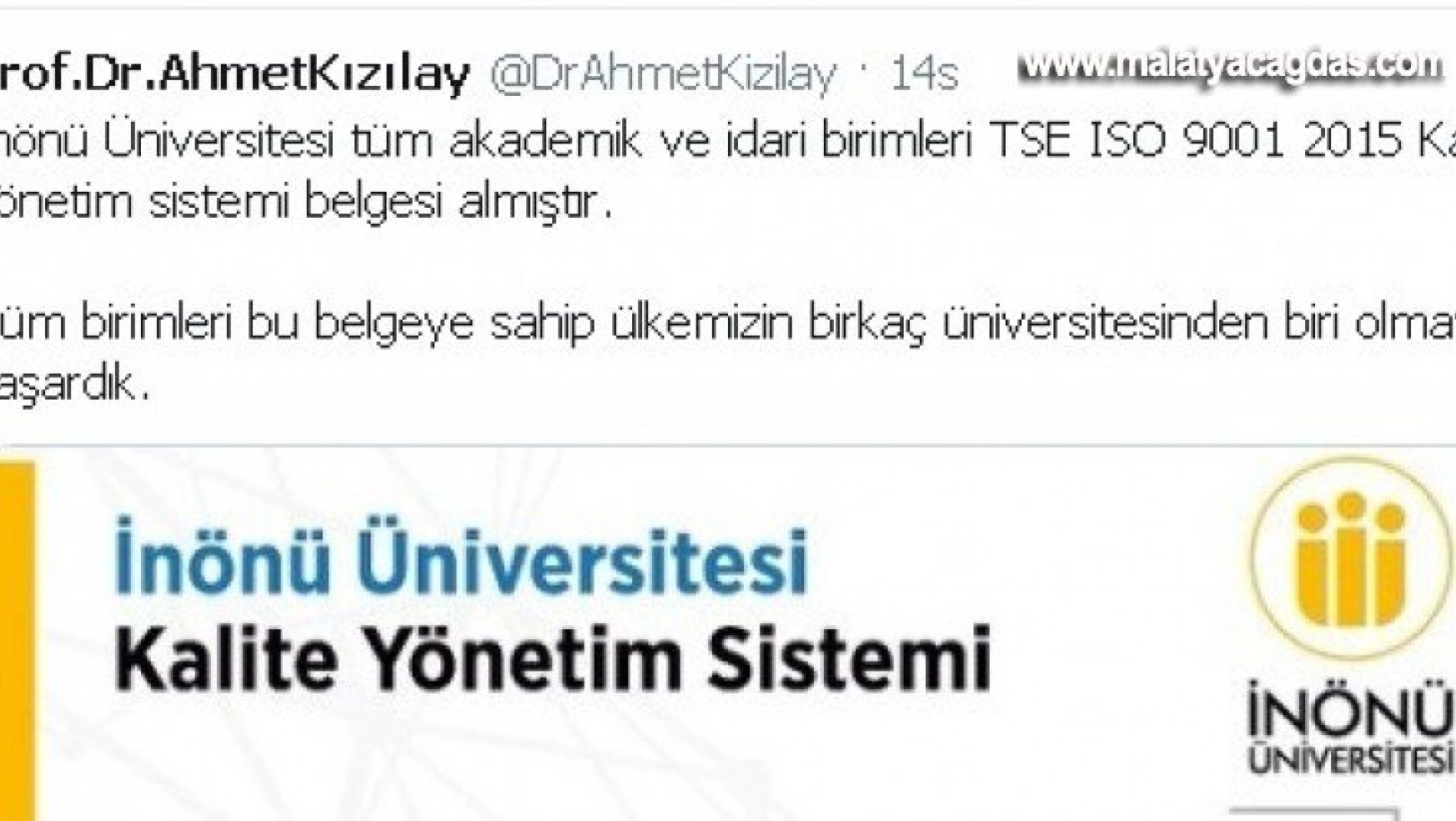 Türkiye'de birkaç üniversiteden biri oldu
