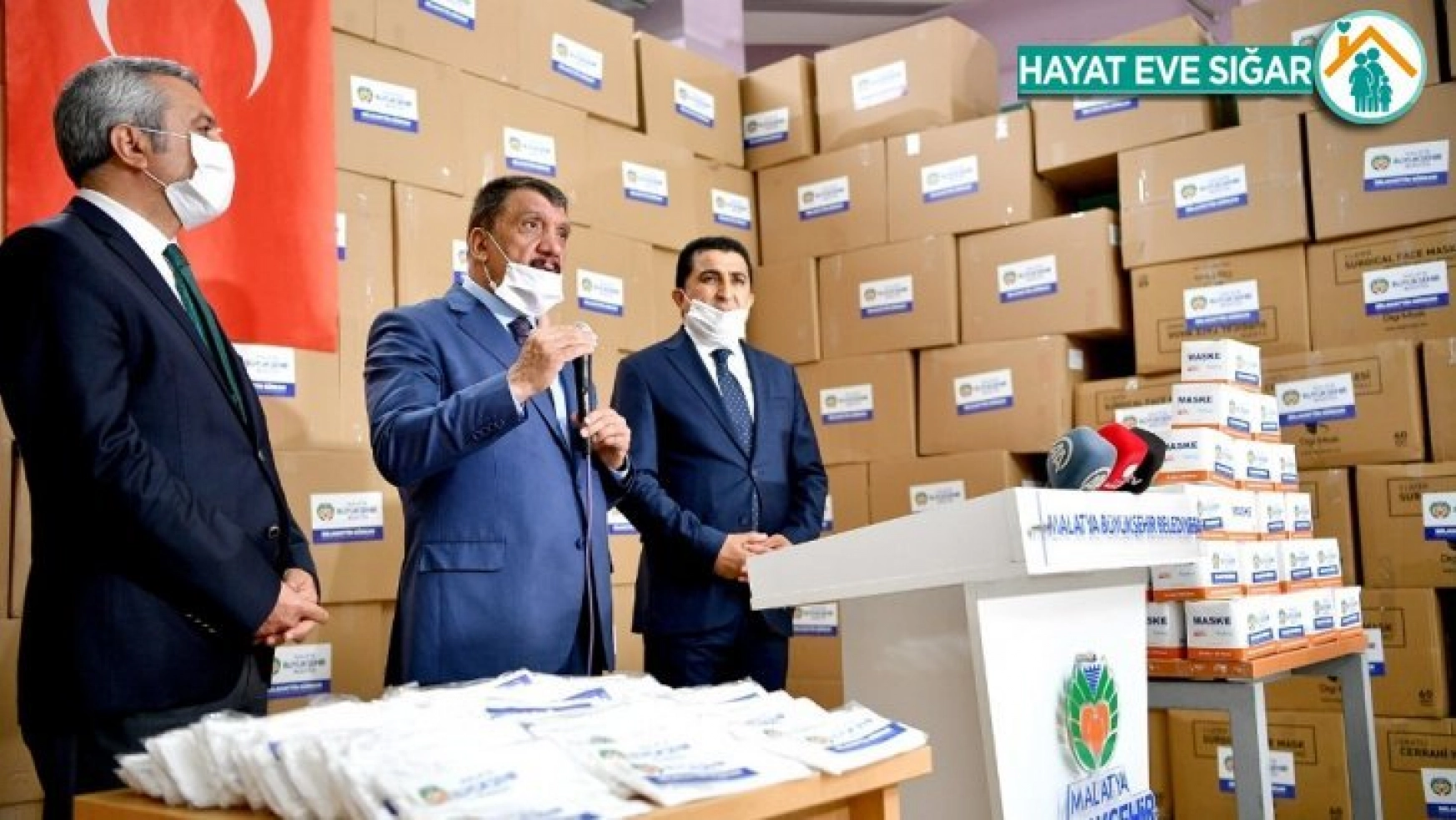 Malatya Büyükşehir Belediyesine 600 bin maske
