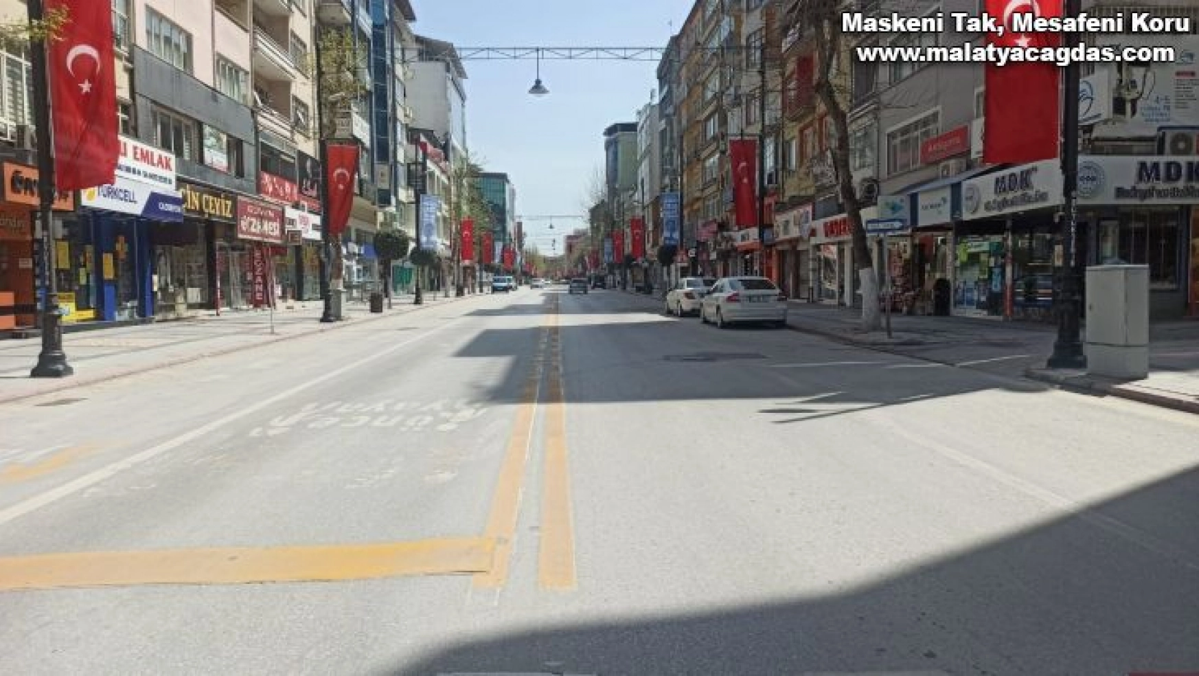 Malatya'da hafta sonu sokaklar boş kaldı