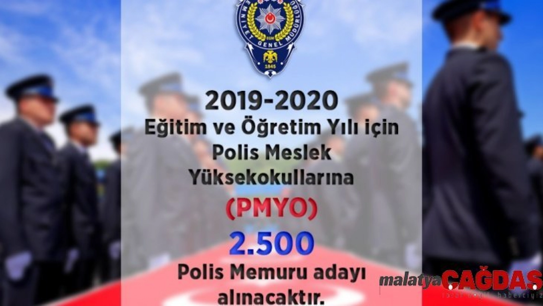 Polis Meslek Yüksekokullarına 2 bin 500 polis memuru adayı alınacak