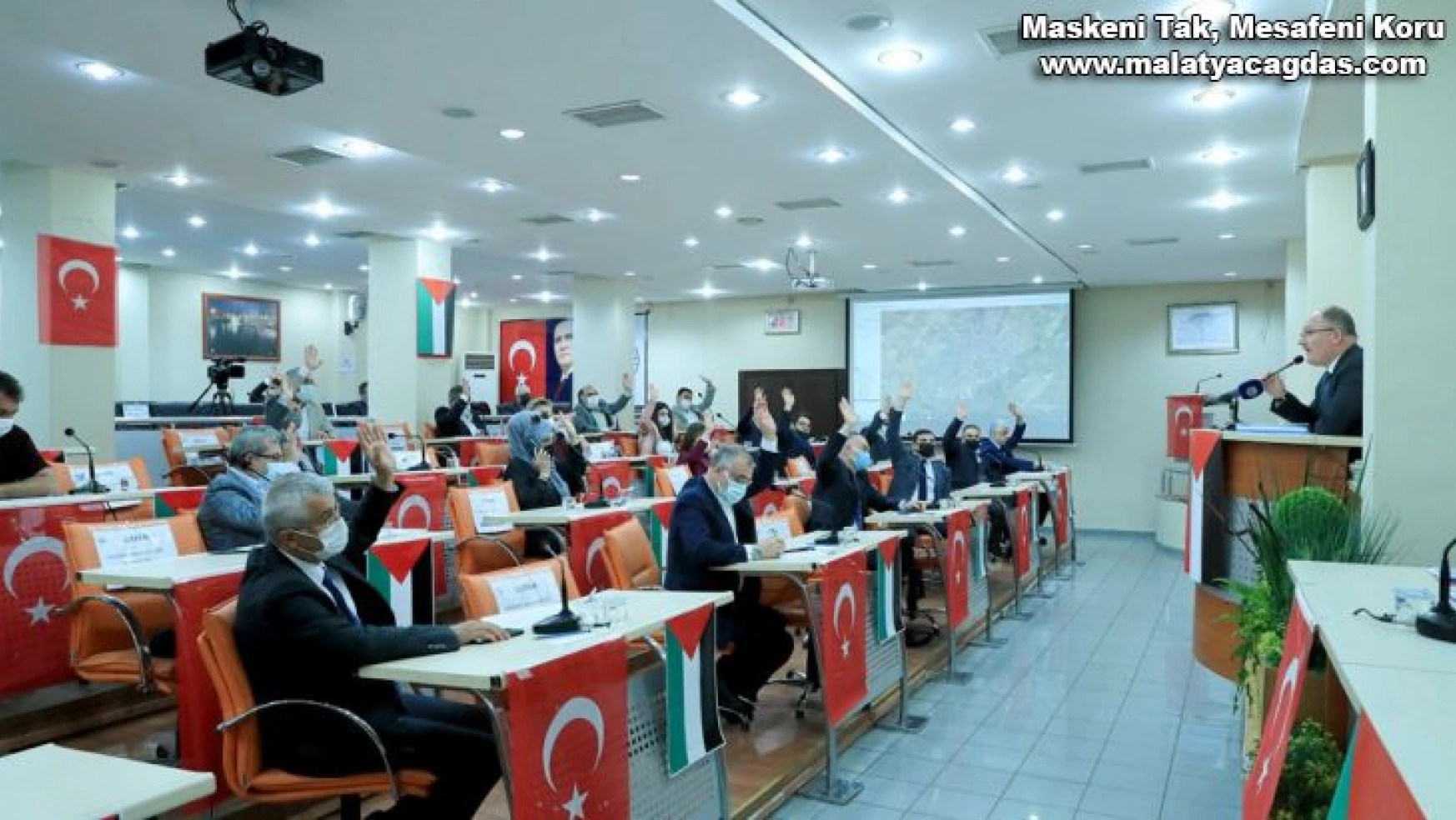 Sivas Belediye Meclisi'nden Filistin'e destek