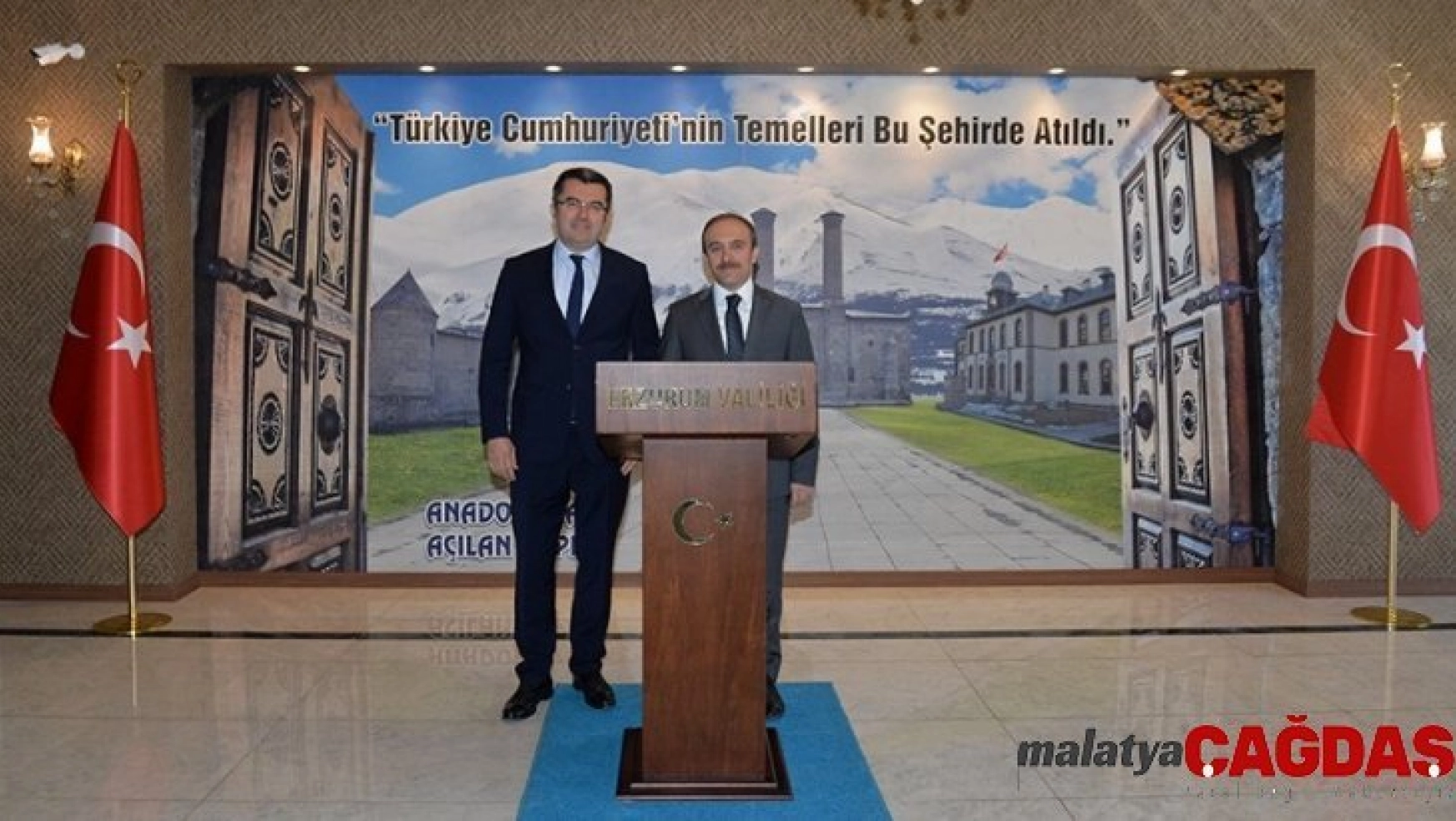 Vali Cüneyt Epcim, Erzurum Valisi Okay Memiş'i ziyaret etti