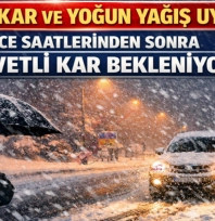 Bölgede Kar Yağışı Uyarısı
